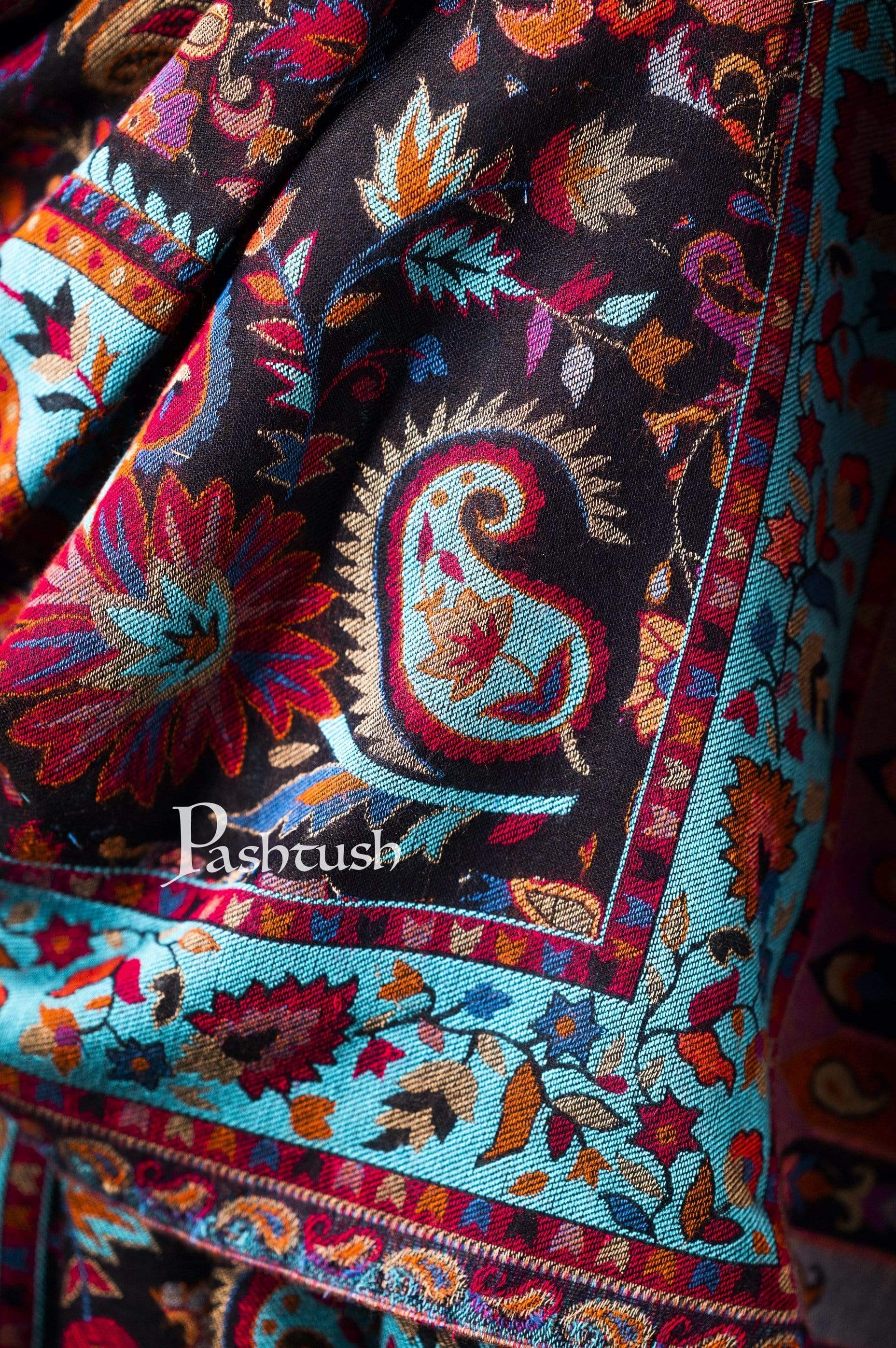 Pashtush Mens Woven Ethnic Stole, Extra Soft Bamboo Fibre,Multi - Image 5