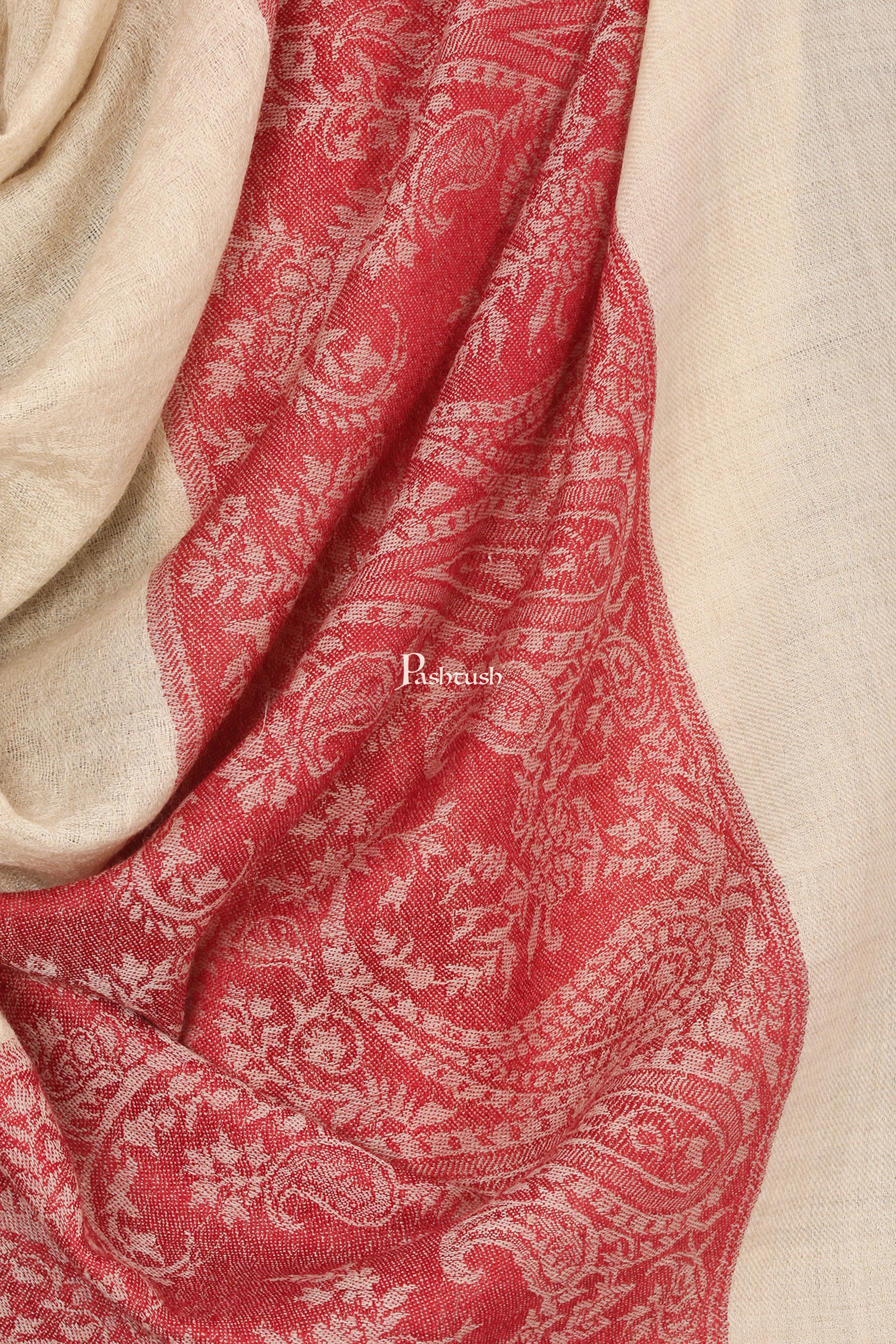 Pashtush Mens Woven Jacquard Shawl, Fine Wool, Extra Soft And Warm - Image 2
