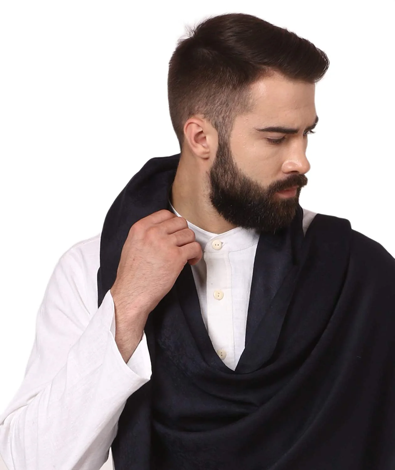 Pashtush His and Her Set of Stoles with Premium Gift Box Packaging, Navy Blue and Scarlet Red - Image 5