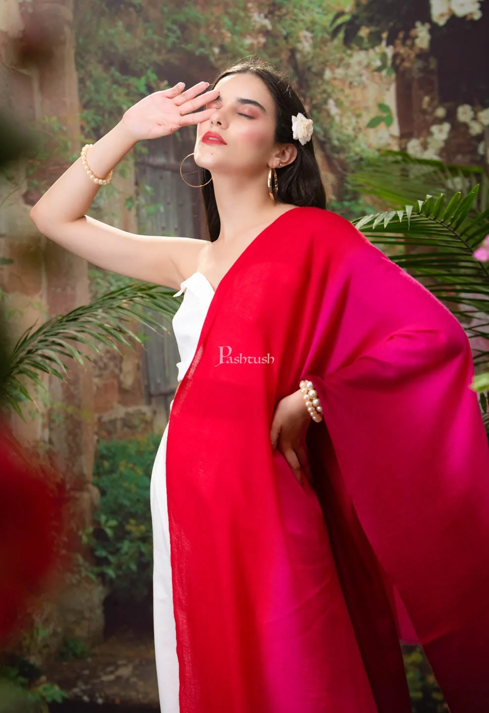 Pashtush Pure Cashmere Ombre Stole, Premium Extra Soft and Warm - Image 3