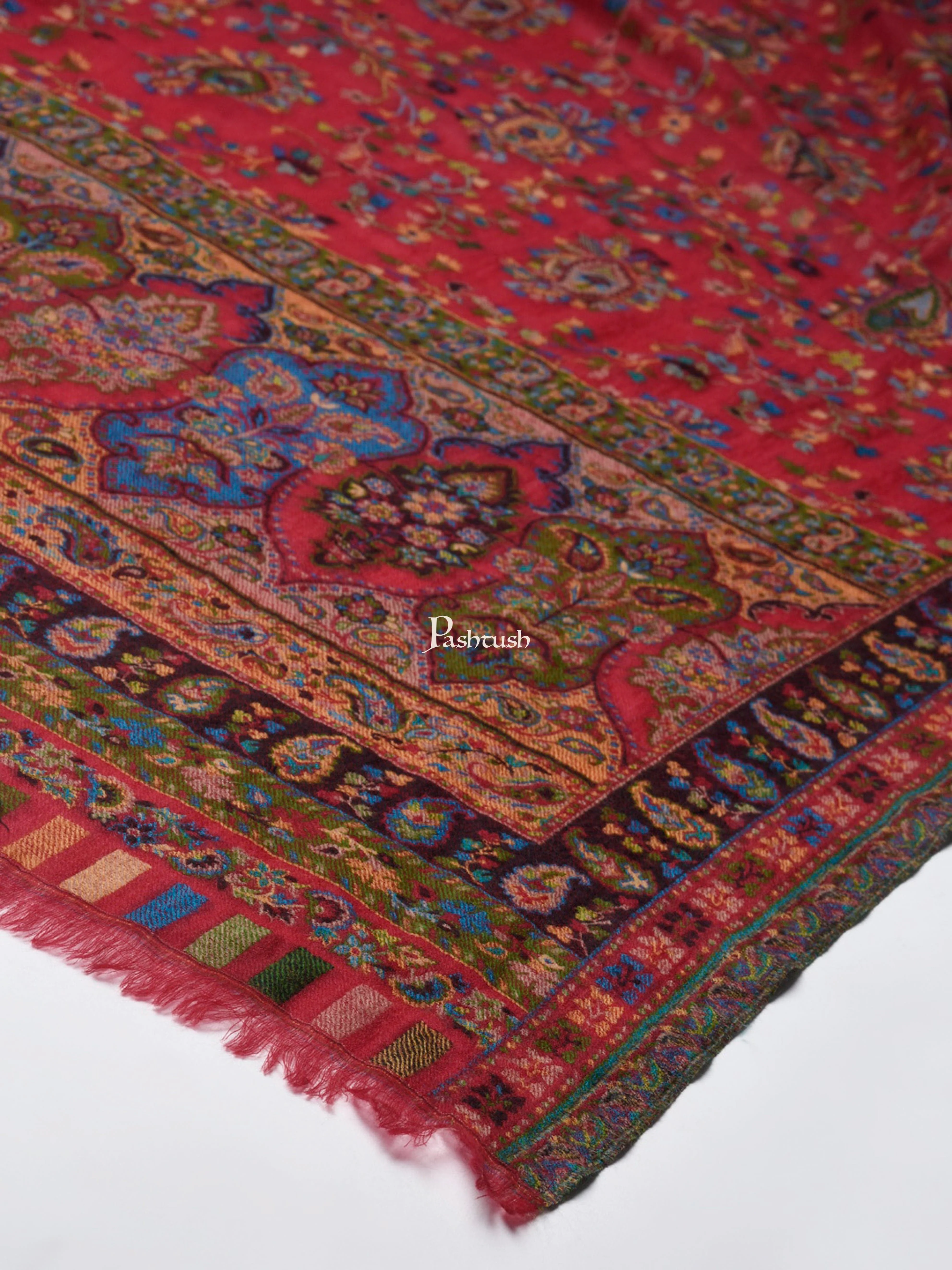Pashtush Womens Pure Wool Ethnic Shawl, With Woolmark Certificate - Image 2