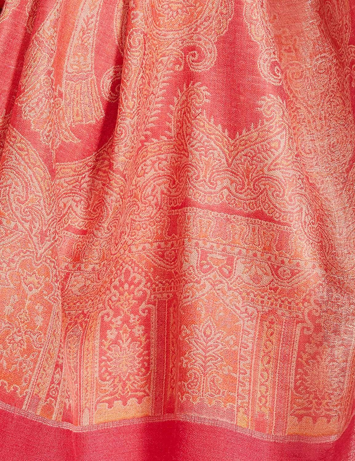 Pashtush Womens Extra Fine Cashmere Wool Shawl, Ultra Light Weight, Jamawar Shawl - Image 2