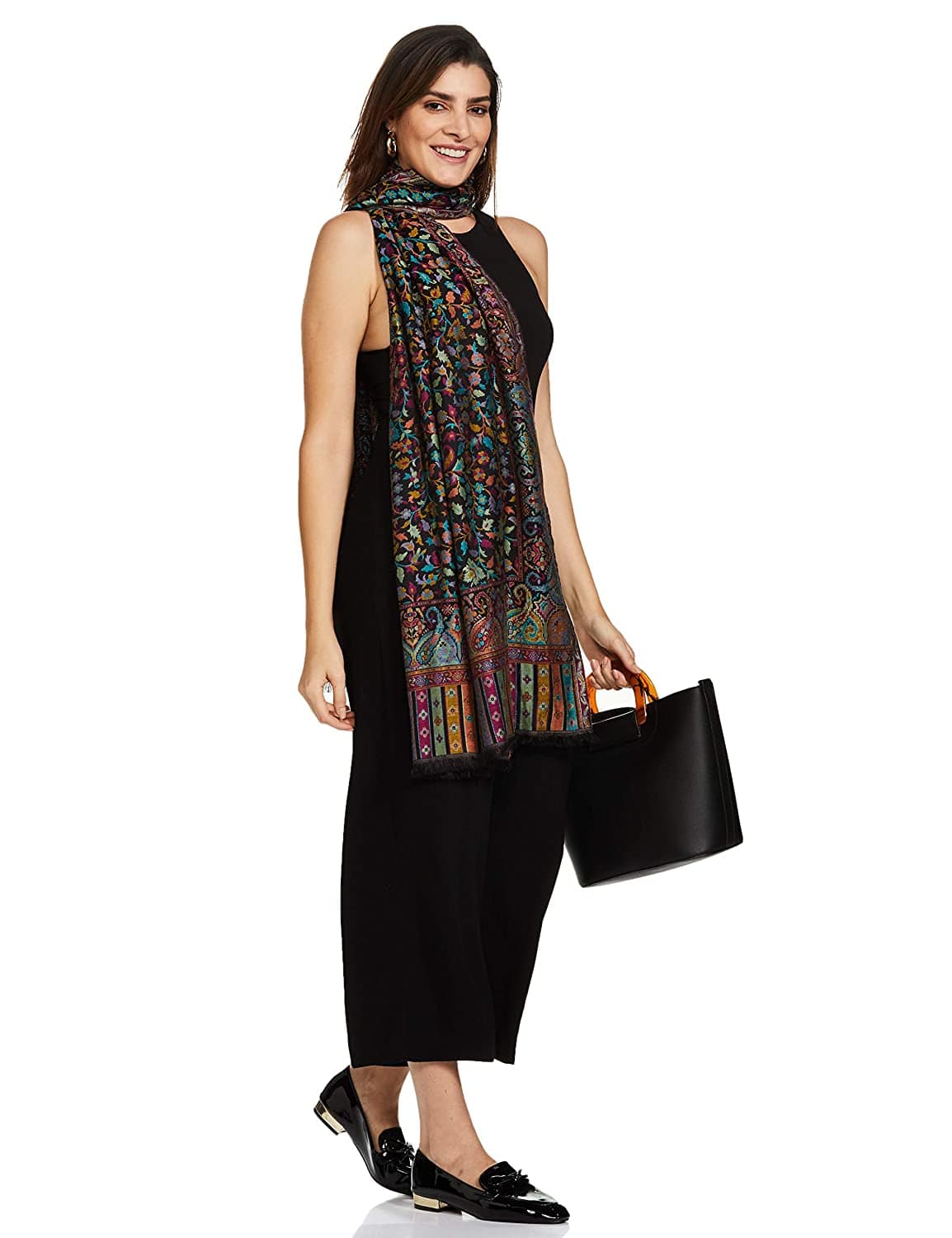 Pashtush Women'S Ethnic Design, Soft Bamboo Scarf, Casual Stoles - Multicoloured - Image 3