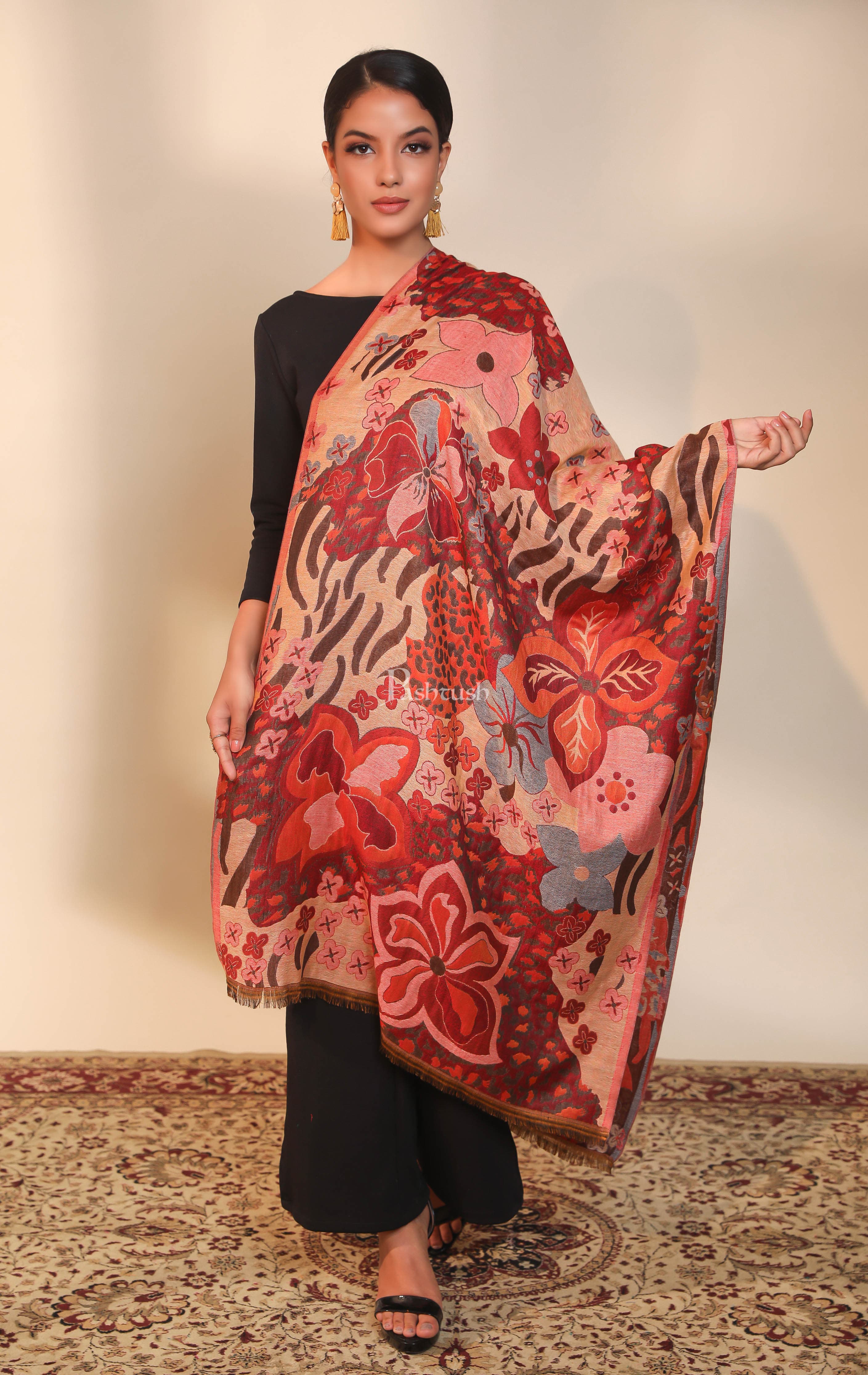 Pashtush women stole, multi color