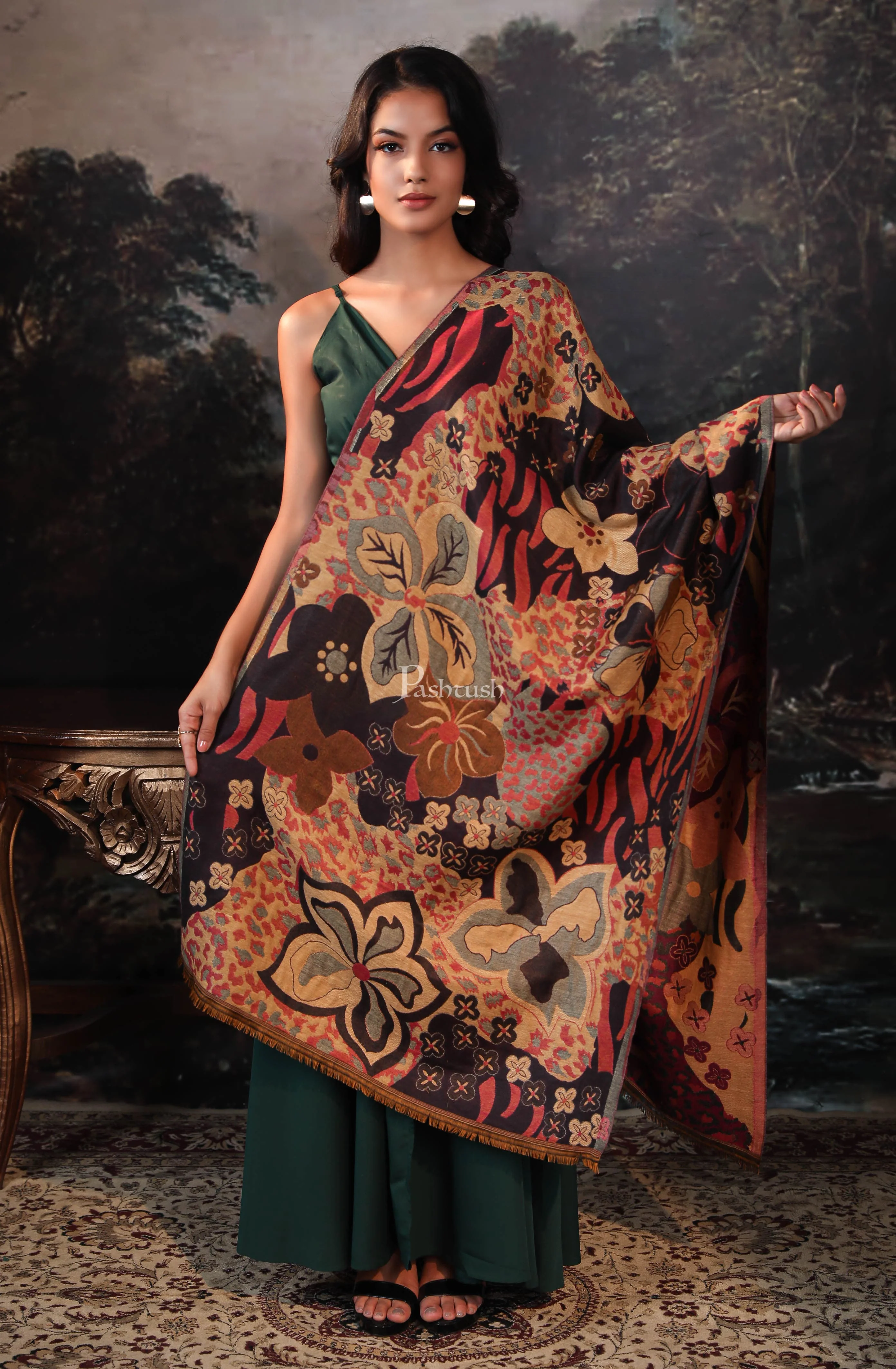 Pashtush women stole, multi color