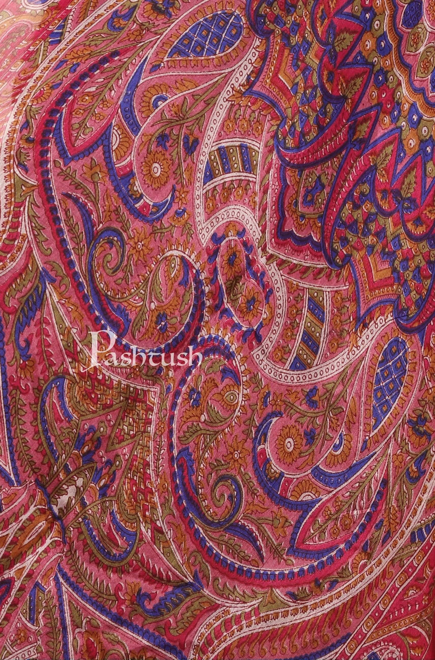 Pashtush Women'S 100% Pure Silk, Printed Scarf - Paisley Romance - Image 2