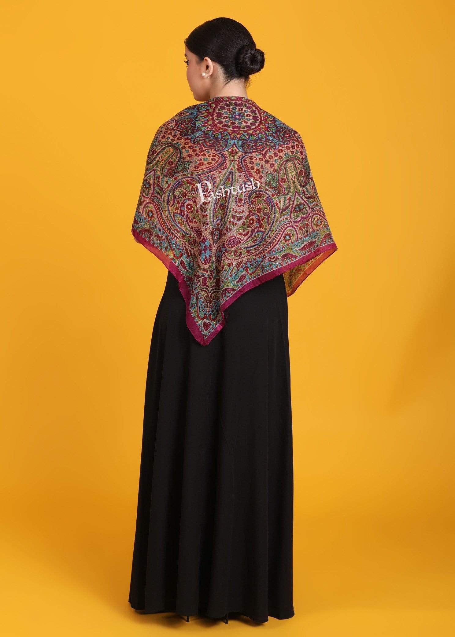 Pashtush Women'S 100% Pure Silk, Printed Scarf, Ultra Soft And Smooth - Image 2