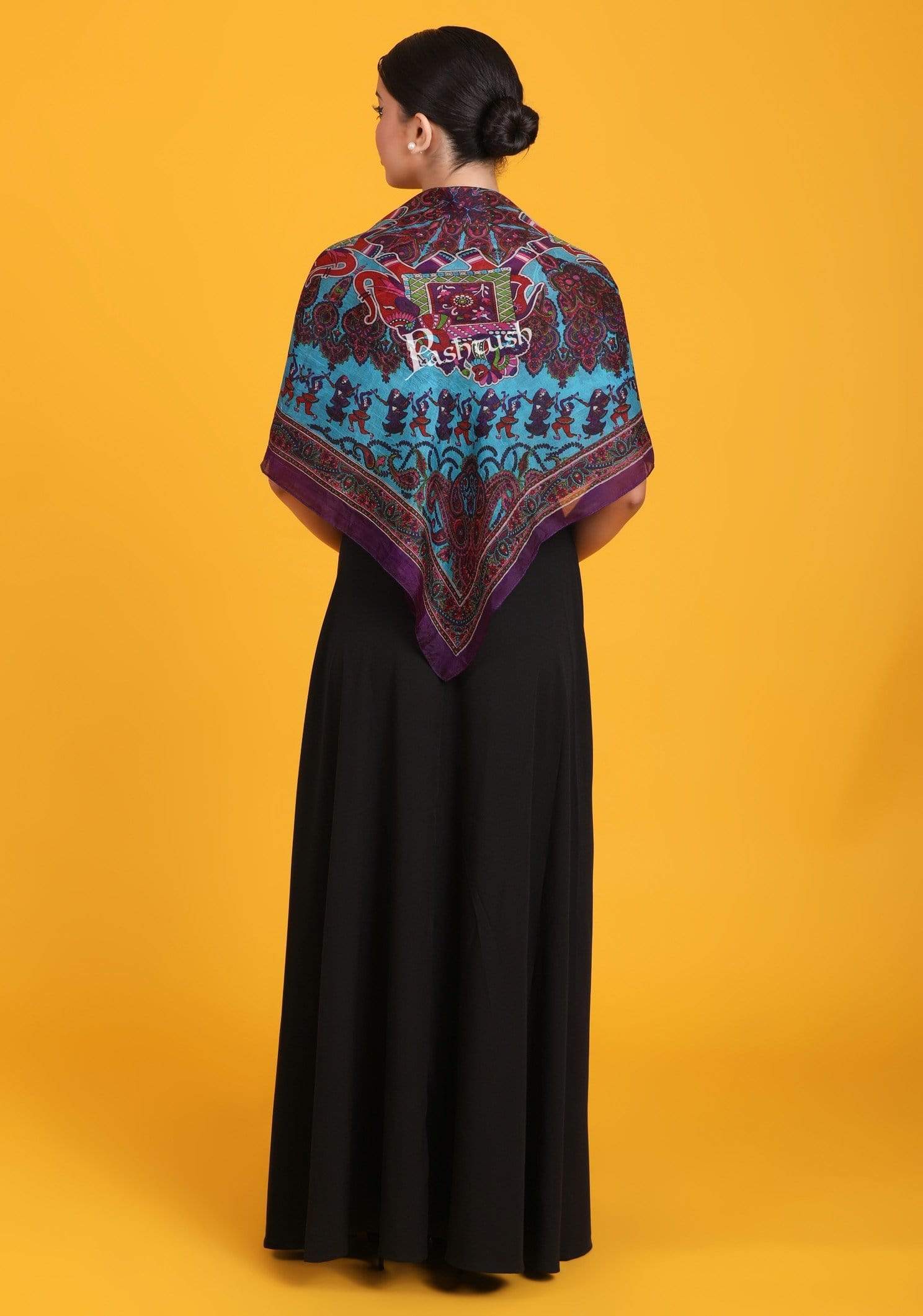 Pashtush Women'S 100% Pure Silk, Printed Scarf, Ultra Soft And Smooth - Image 3