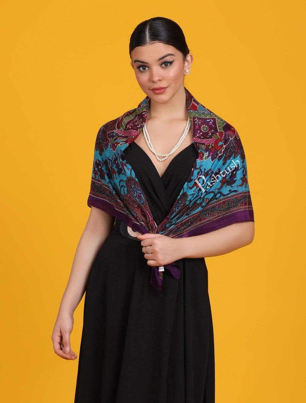 Pashtush Women'S 100% Pure Silk, Printed Scarf, Ultra Soft And Smooth - Image 4