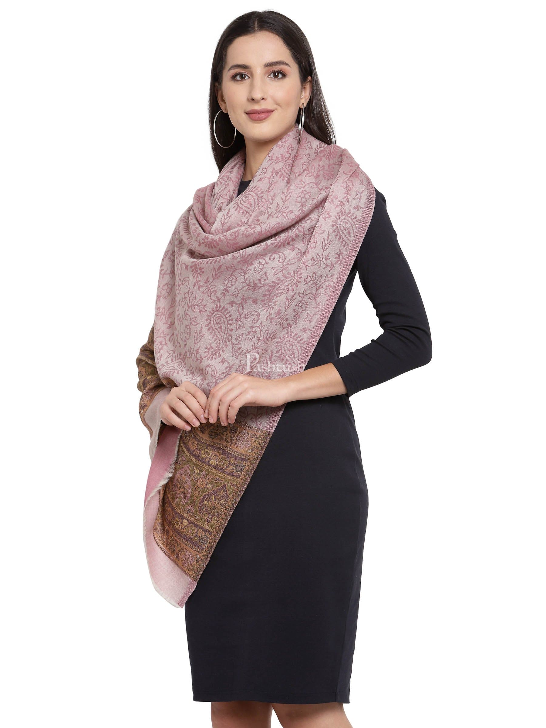Pashtush Womens Fine Wool Woven Palla Stole