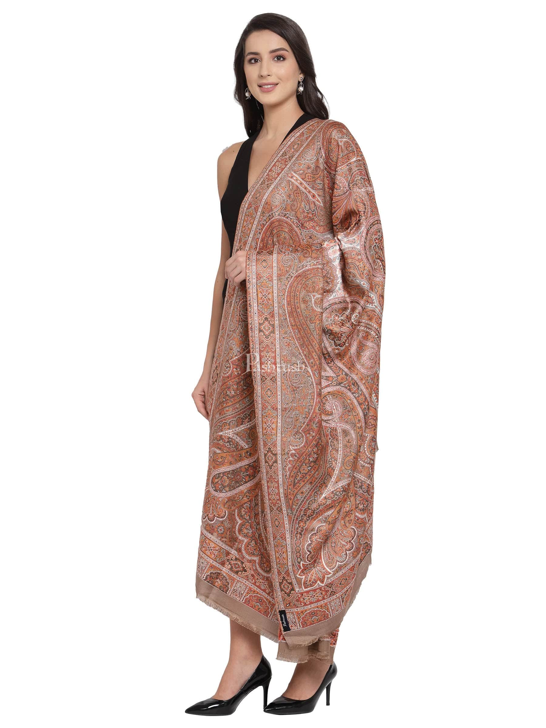 Pashtush Womens Antique Heritage Design, Jamawar Ethnic Shawl