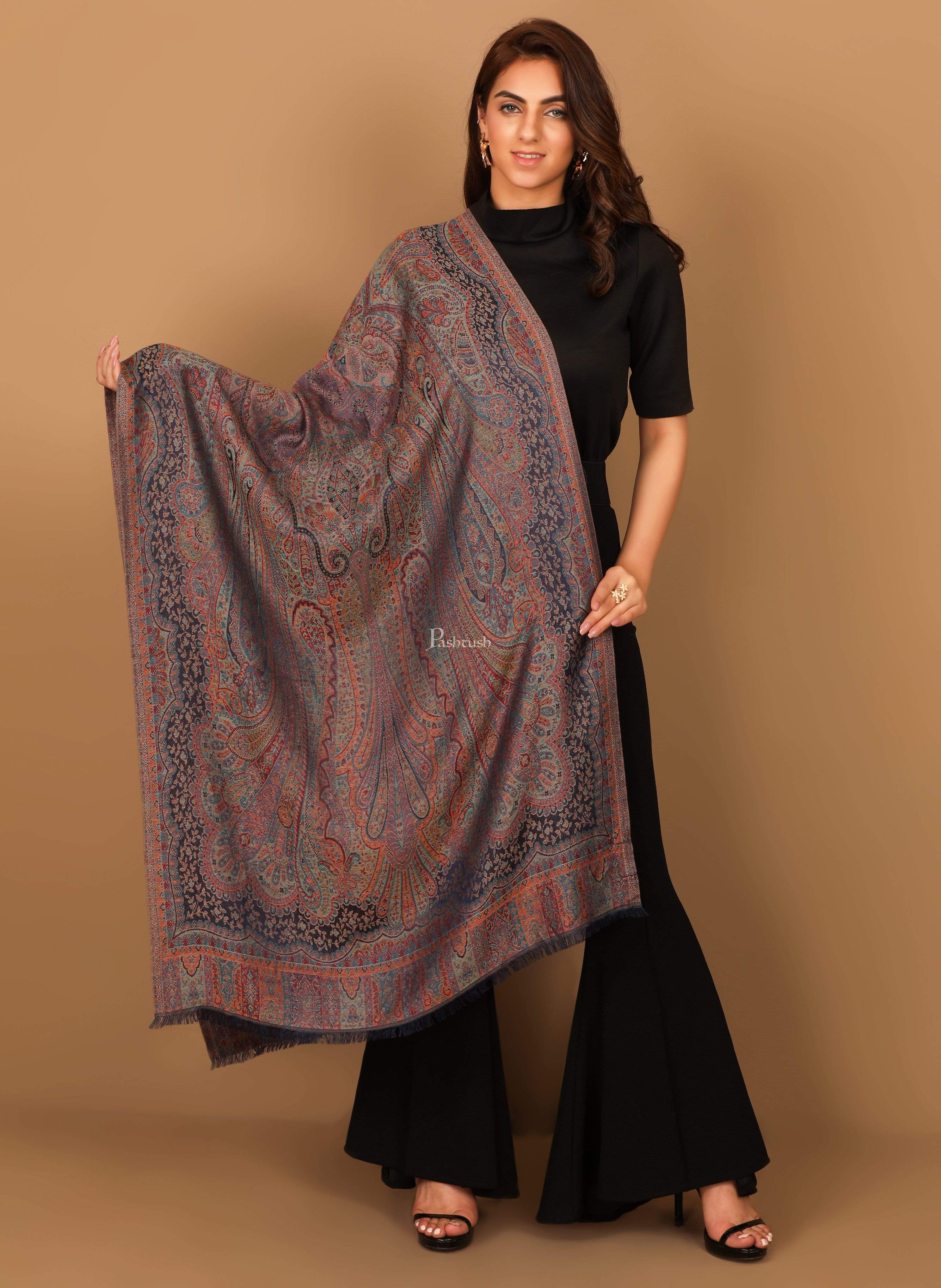 Pashtush Women'S Antique Scarf, Extra Soft Bamboo, Paisley Gardens - Image 3
