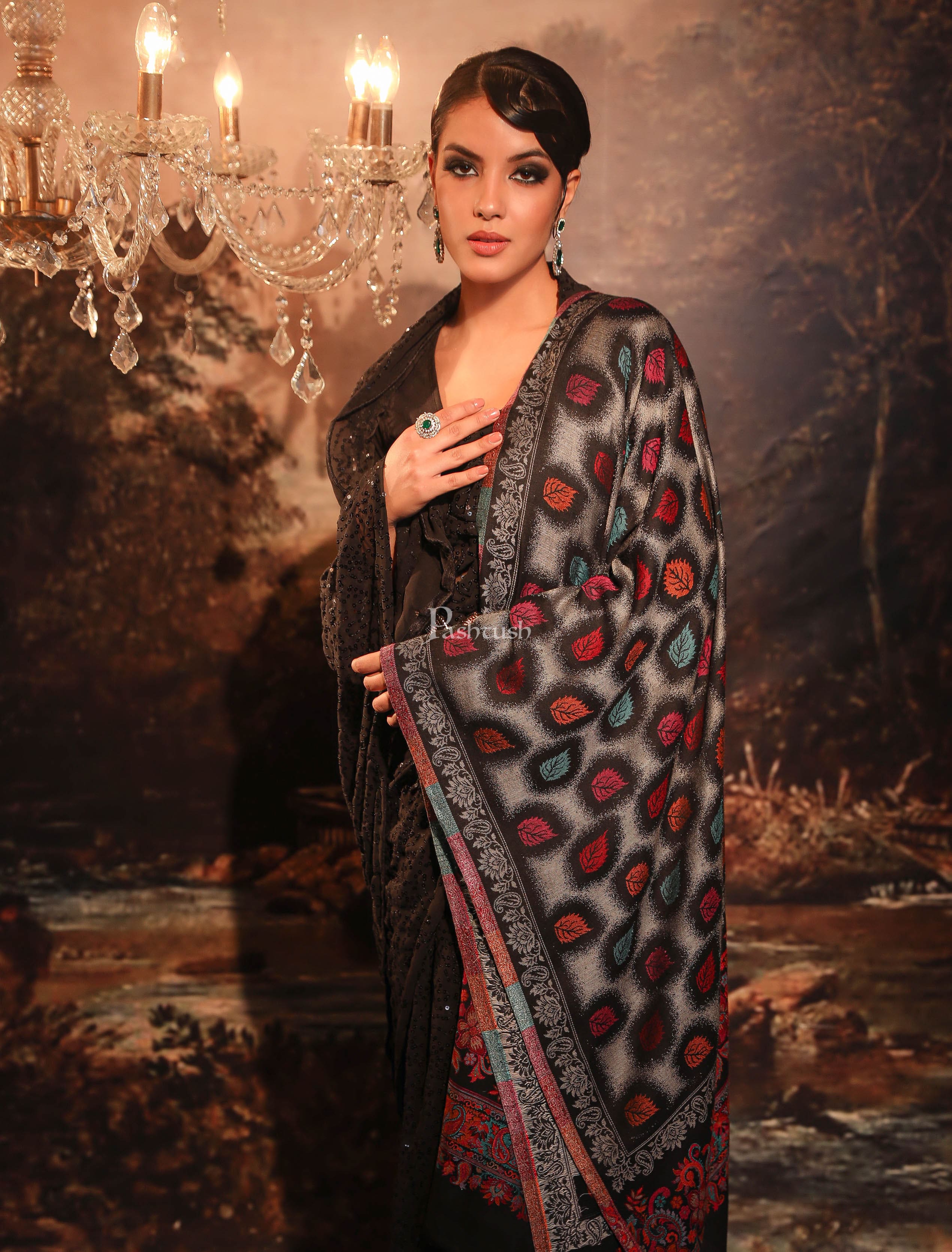 Pashtush Women's Antique Scarf, Extra Soft Bamboo Stole
