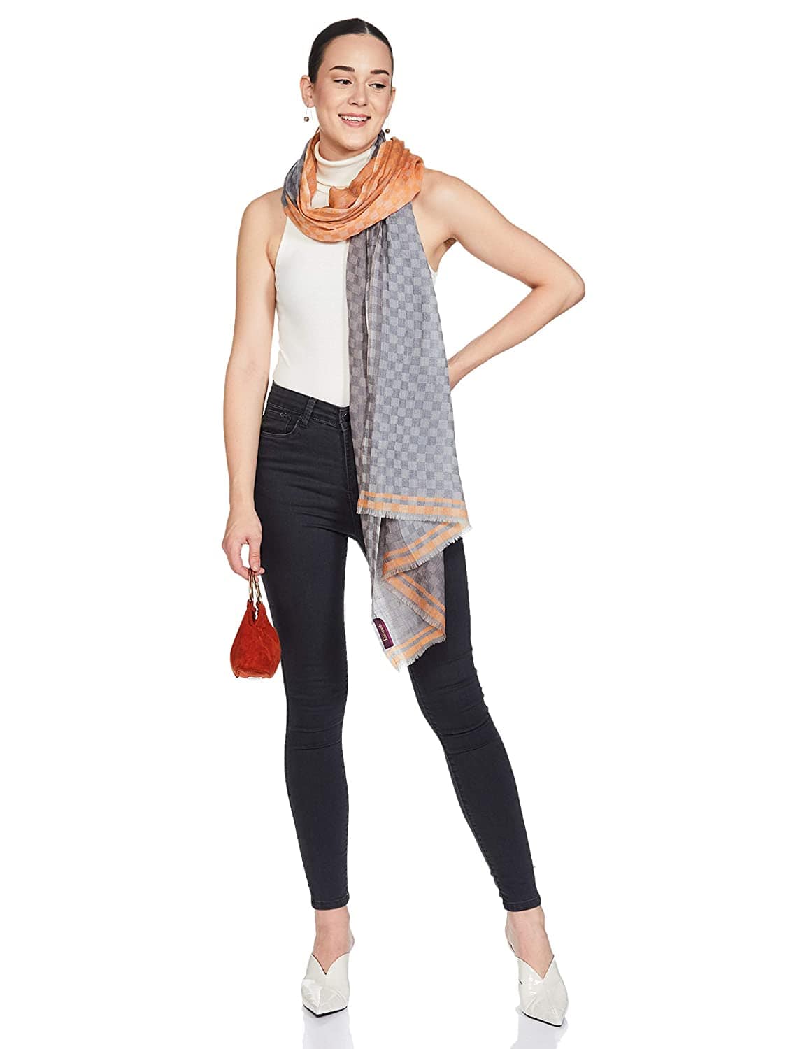 Pashtush Womens Cashmere Wool Scarf, Reversible Twin Coloured Scarf, Amber Skies - Image 11