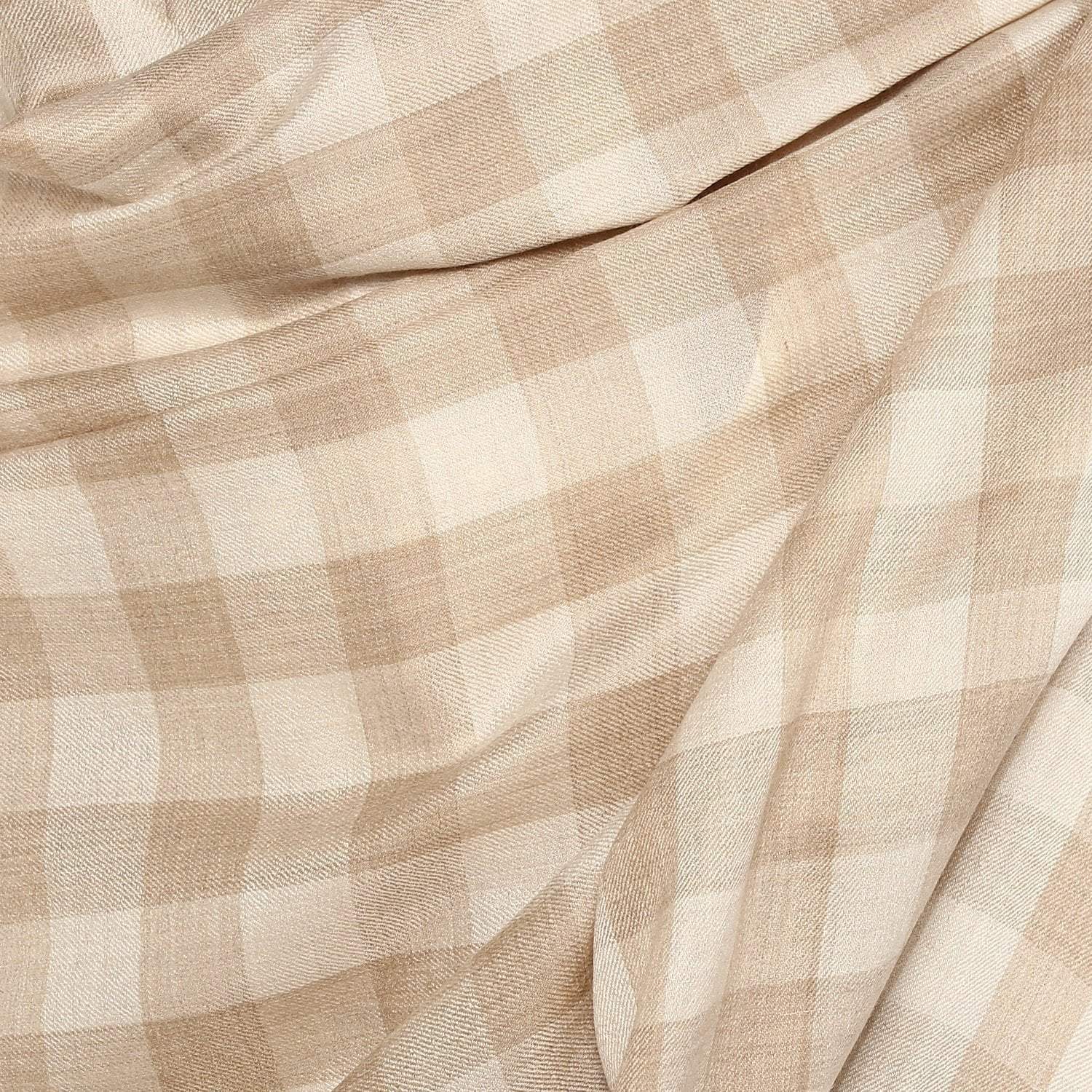 Pashtush Womens Checkered Shawl, In Extra Soft Fine Wool, Large Size - Image 6