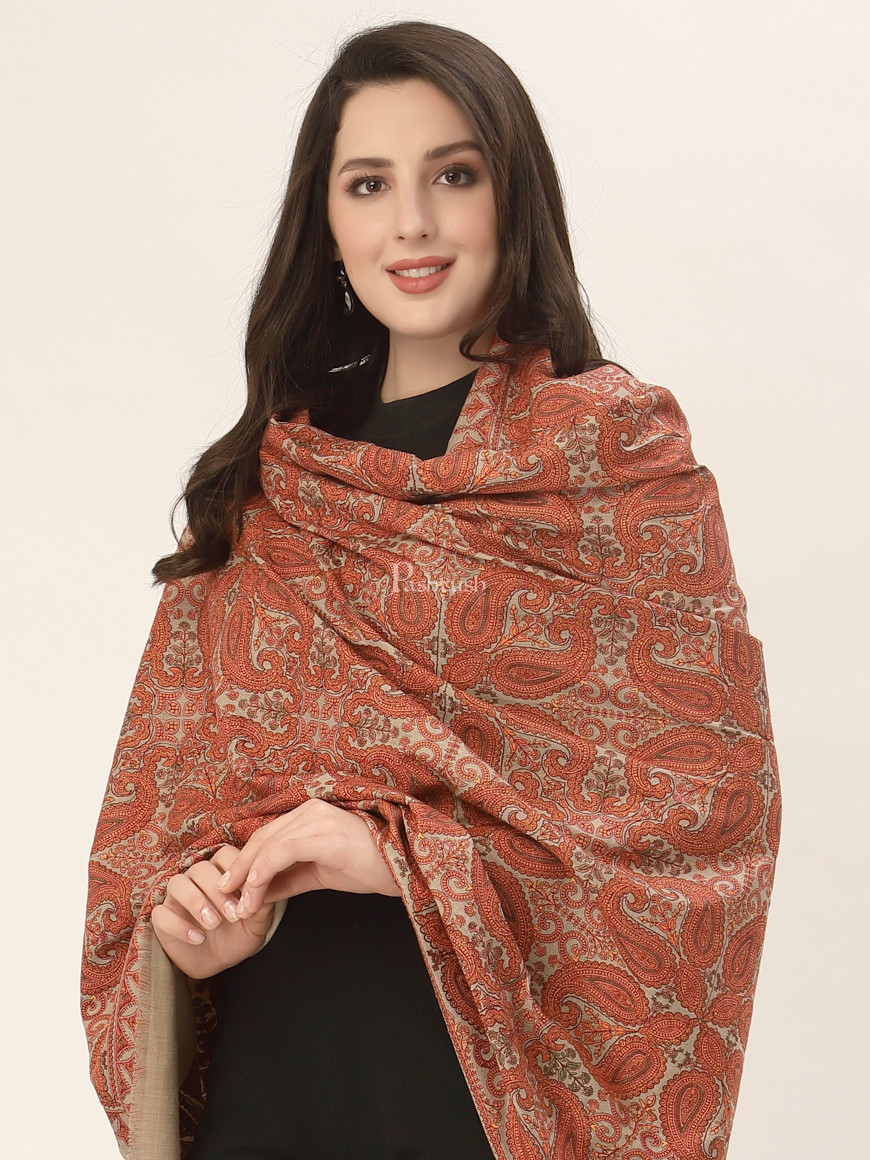 Pashtush Womens Embroidery Shawl, Fine embroidery, Intricate Needlework - Image 3
