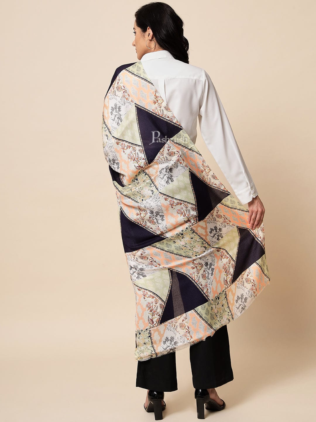 Pashtush Womens Extra Fine Soft Bamboo Stole, Multicolour - Image 5
