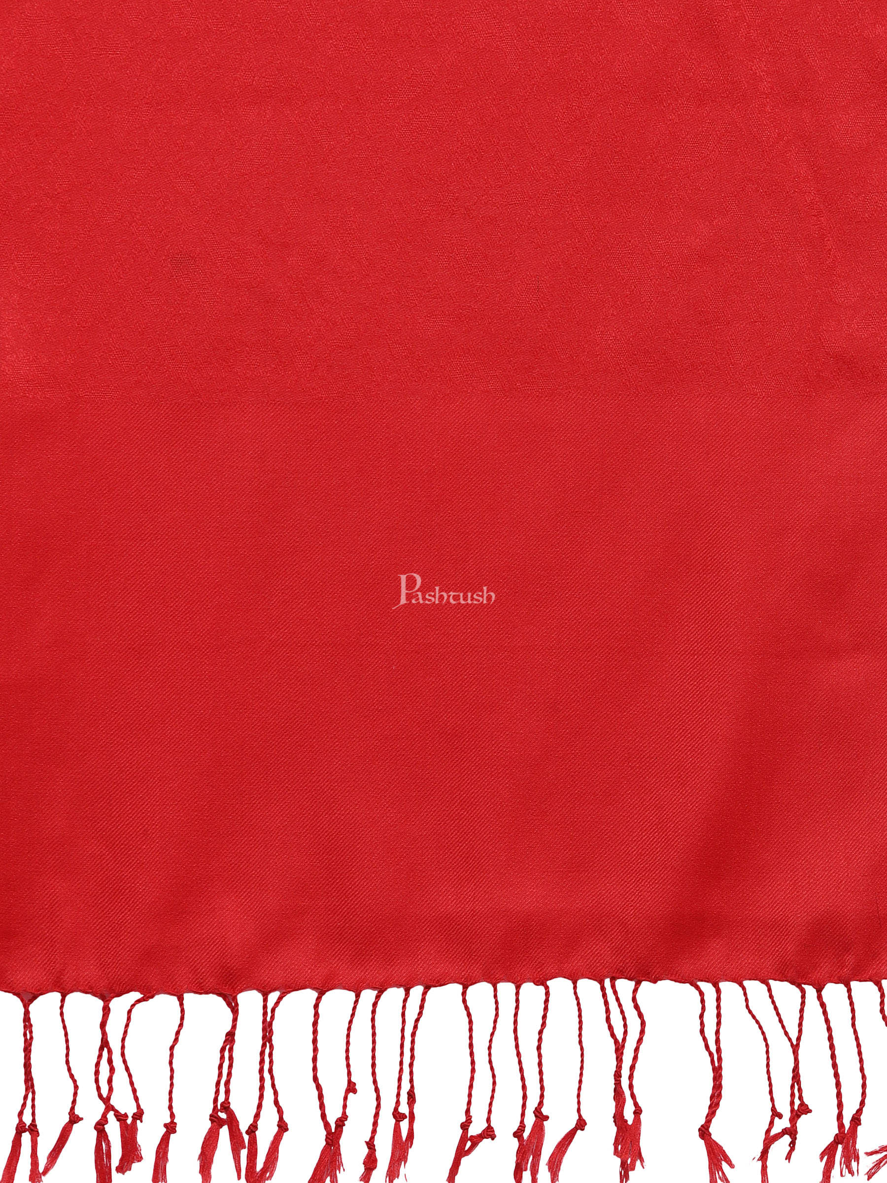 Pashtush Womens Extra Fine Wool Scarf, Stole, Scarlet Red (Solid Colour),Red - Image 3