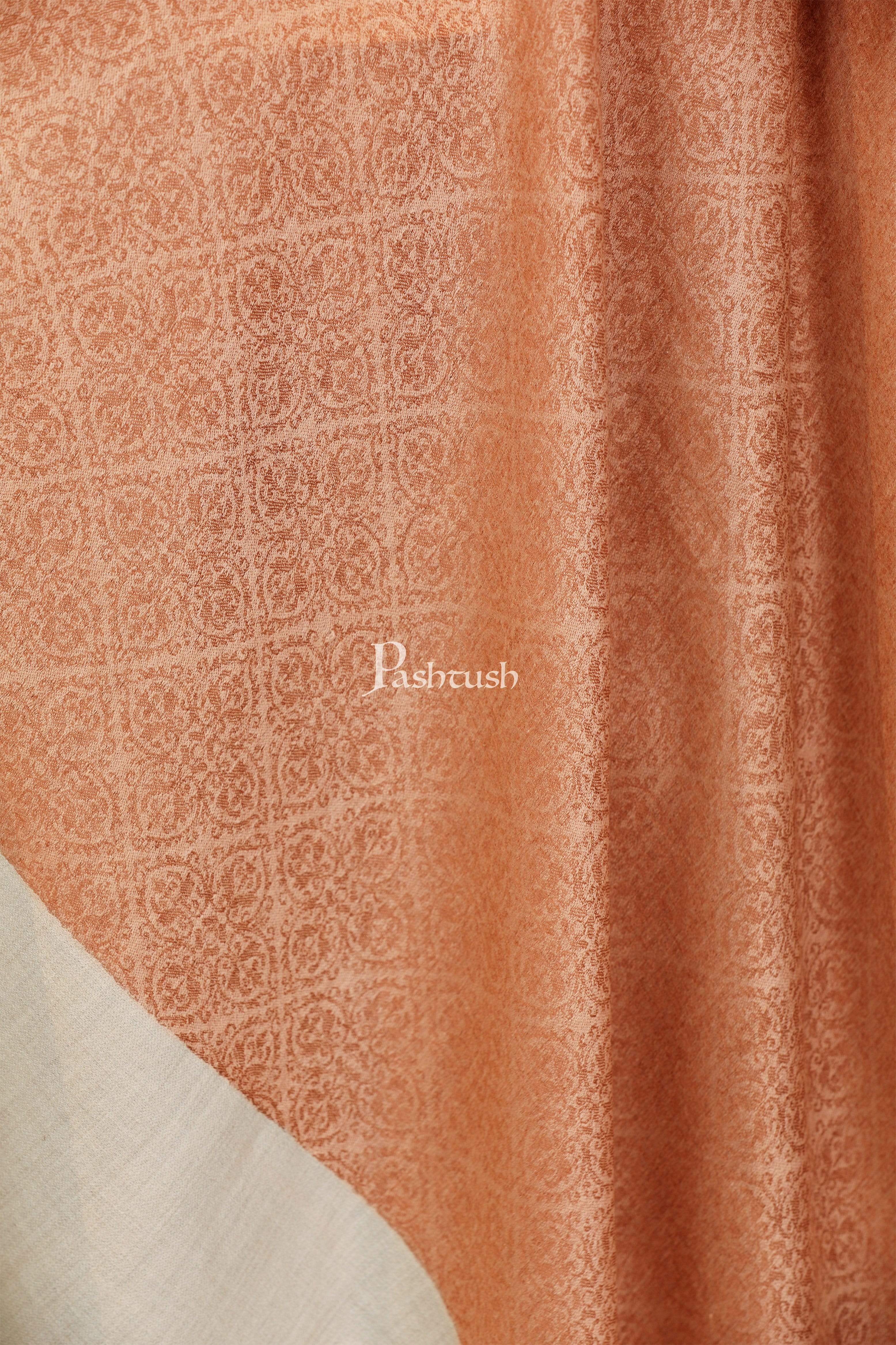 Pashtush Womens Extra Fine Wool Shawl, Jacquard, Soft, Warm And Ultra Light Weight - Image 3