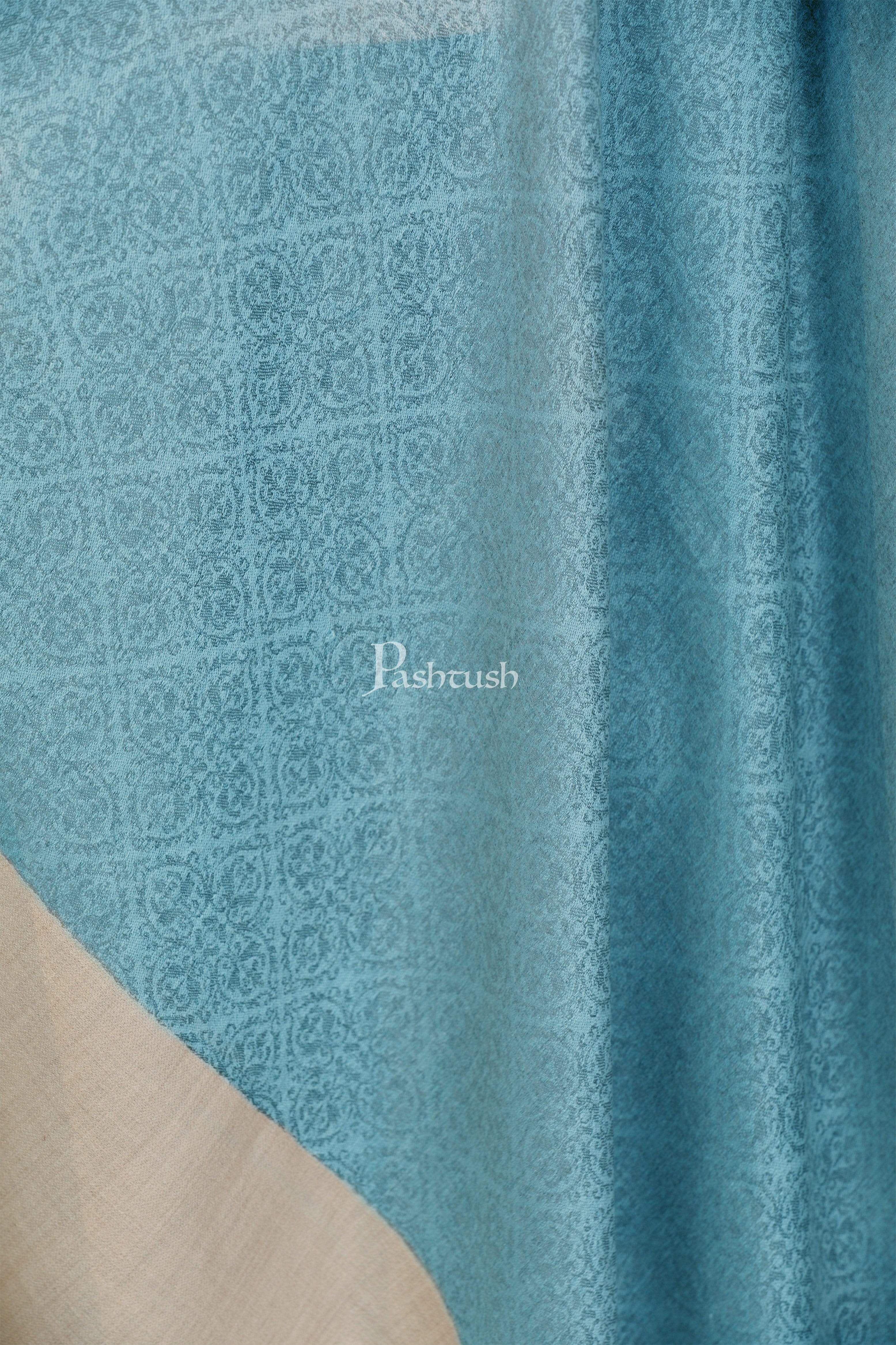 Pashtush Womens Extra Fine Wool Shawl, Jacquard, Soft, Warm And Ultra Light Weight - Image 2
