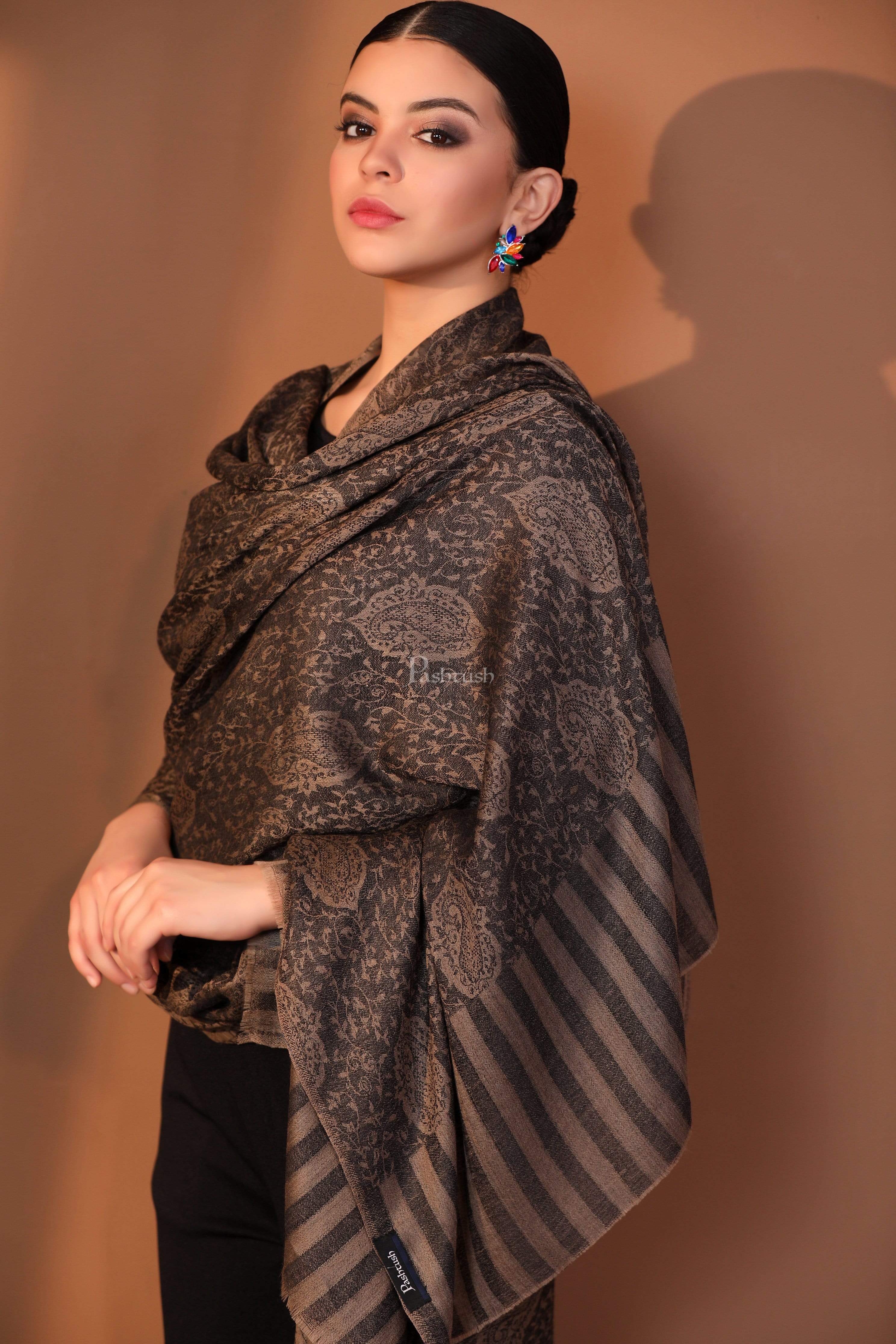 Pashtush Womens Extra Fine Wool Stole, Soft, Warm And Light Weight