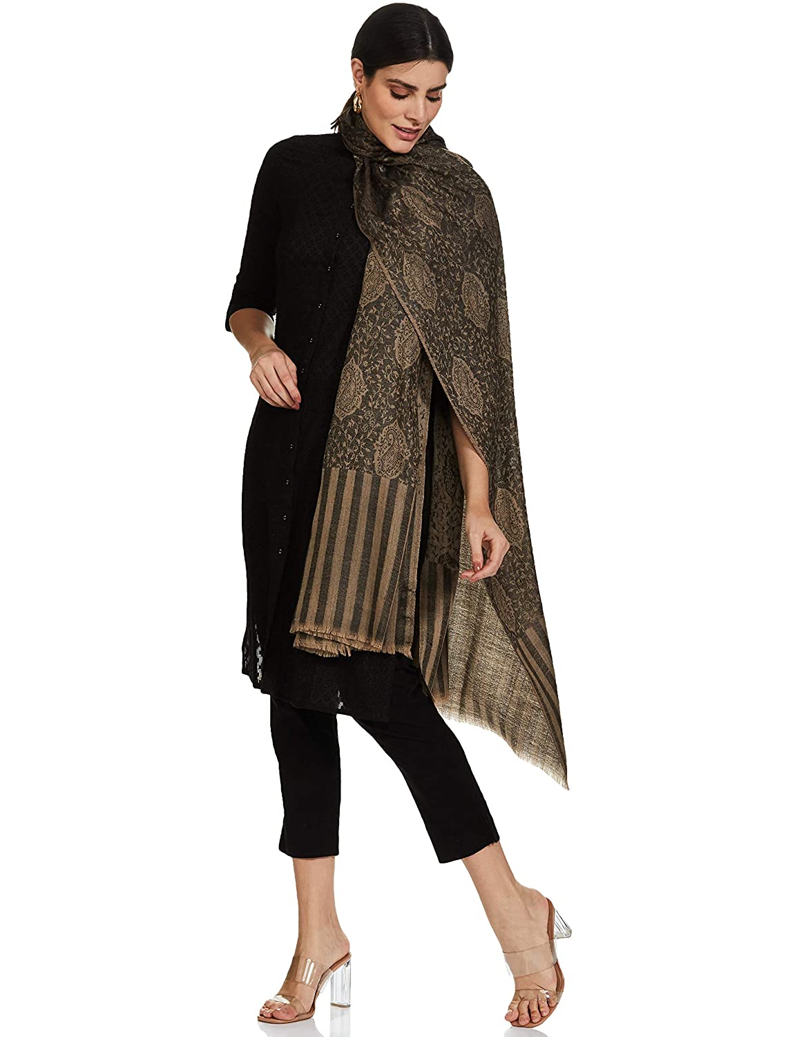 Pashtush Womens Extra Fine Wool Stole, Soft, Warm And Light Weight - Image 6