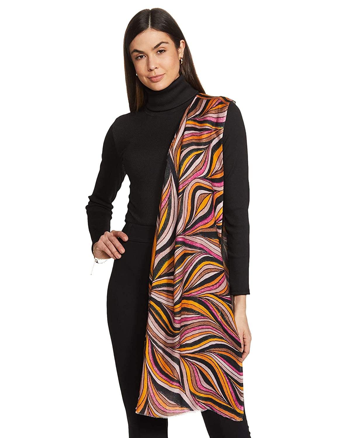 Pashtush Womens Extra Soft, Printed Bamboo Scarf - Image 2
