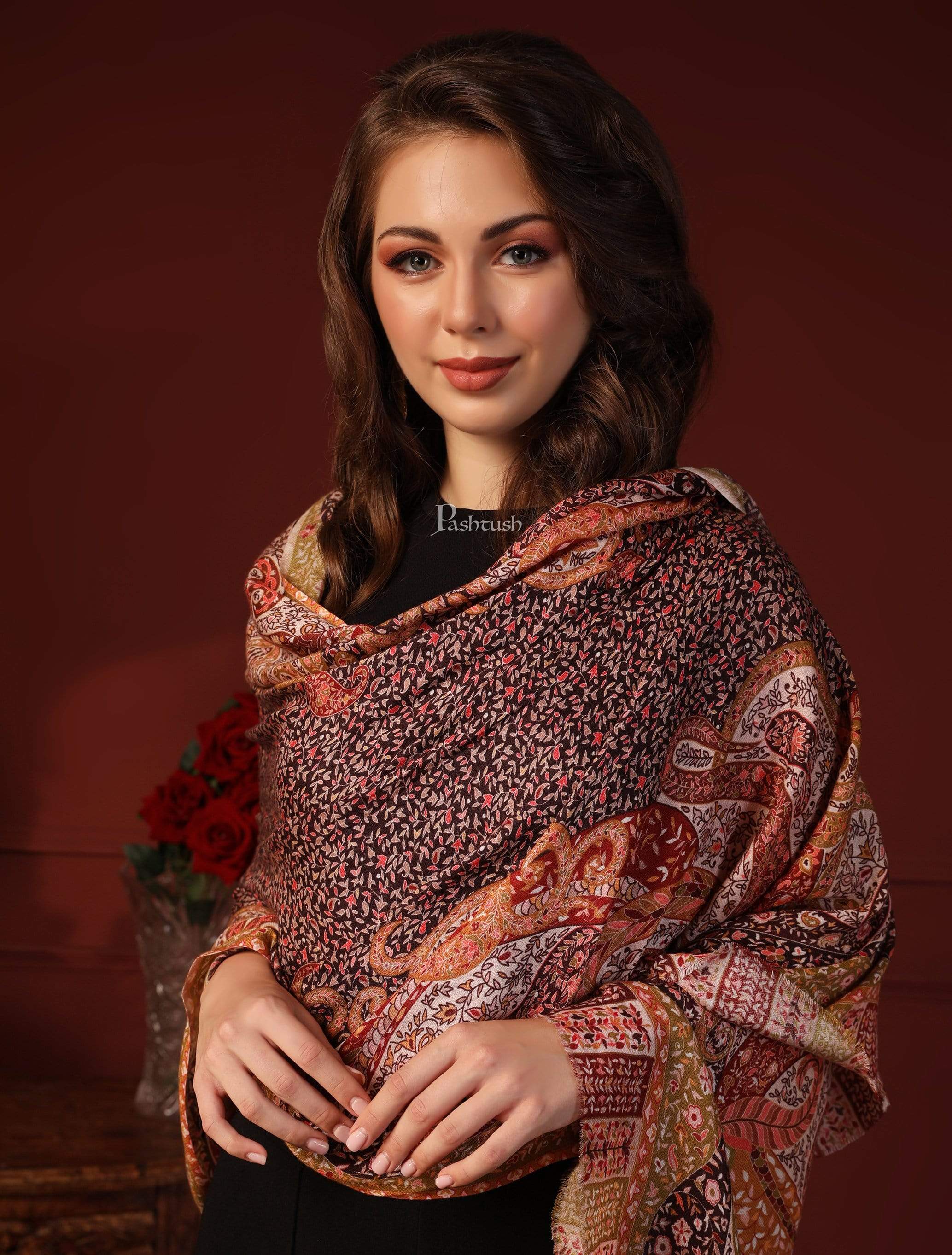 Pashtush Womens Extra Soft, Printed Bamboo Scarf, Multicoloured - Image 4