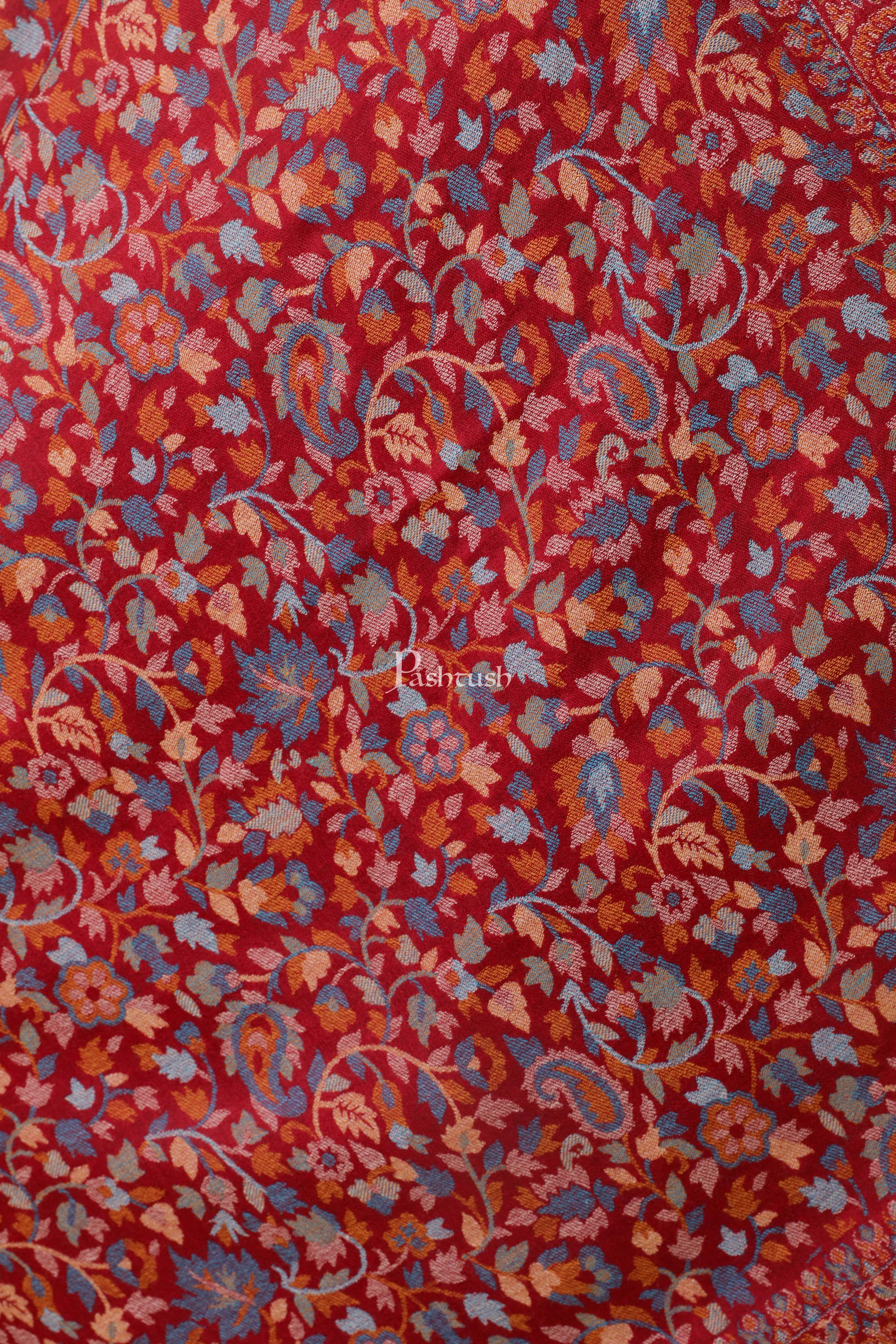 Pashtush Womens Fine Wool Ethnic Weave Shawl, Soft And Warm - Image 2