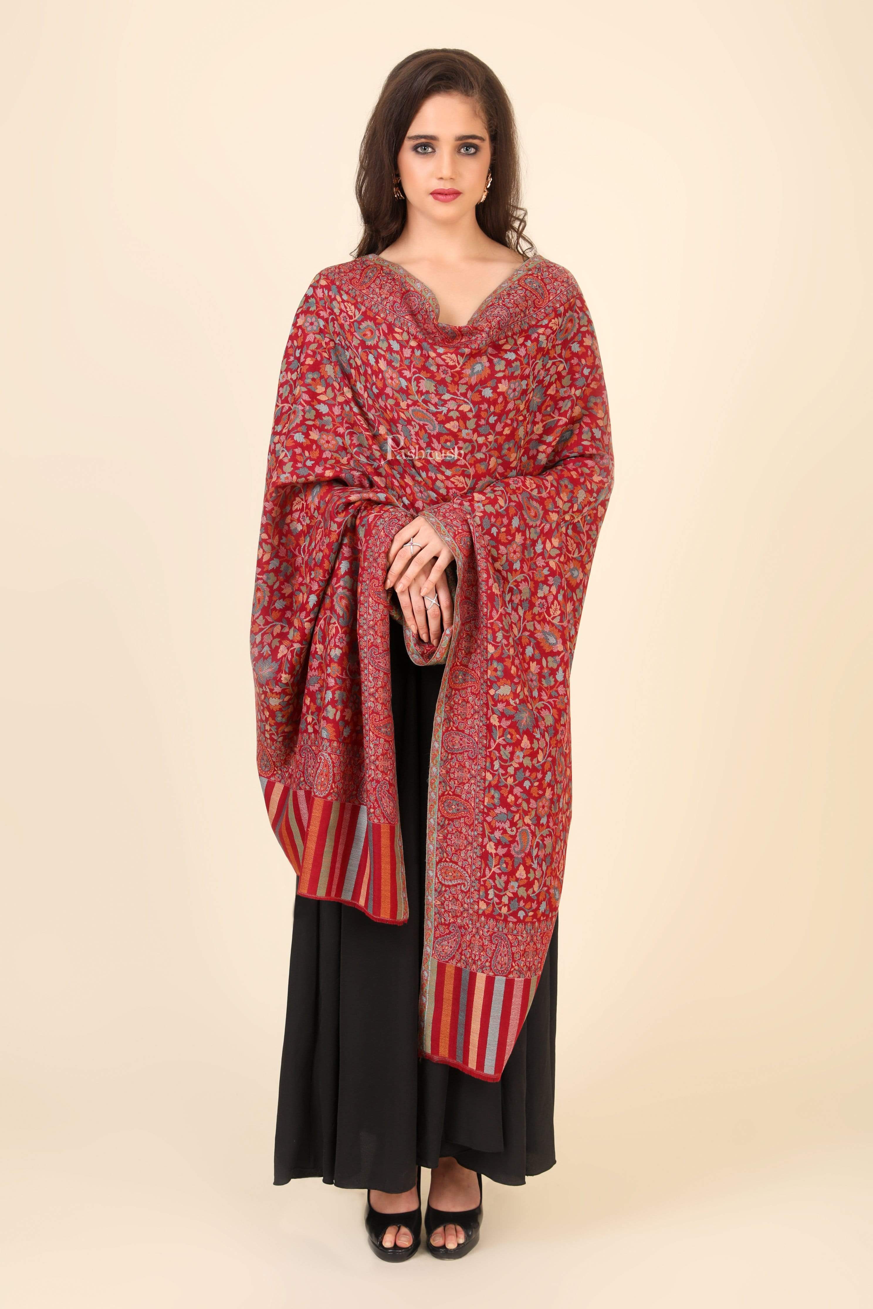 Pashtush Womens Fine Wool Ethnic Weave Shawl, Soft And Warm - Image 7
