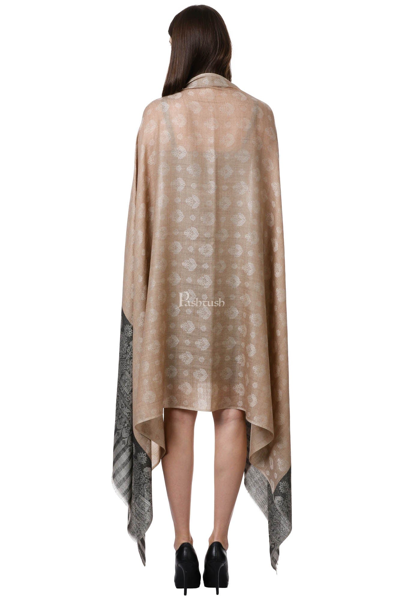 Pashtush Womens Fine Wool Shawl, Auburn - Image 4