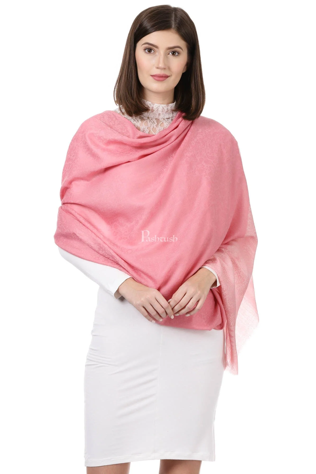 Pashtush Womens Fine Wool Shawl, Bloom - Image 3