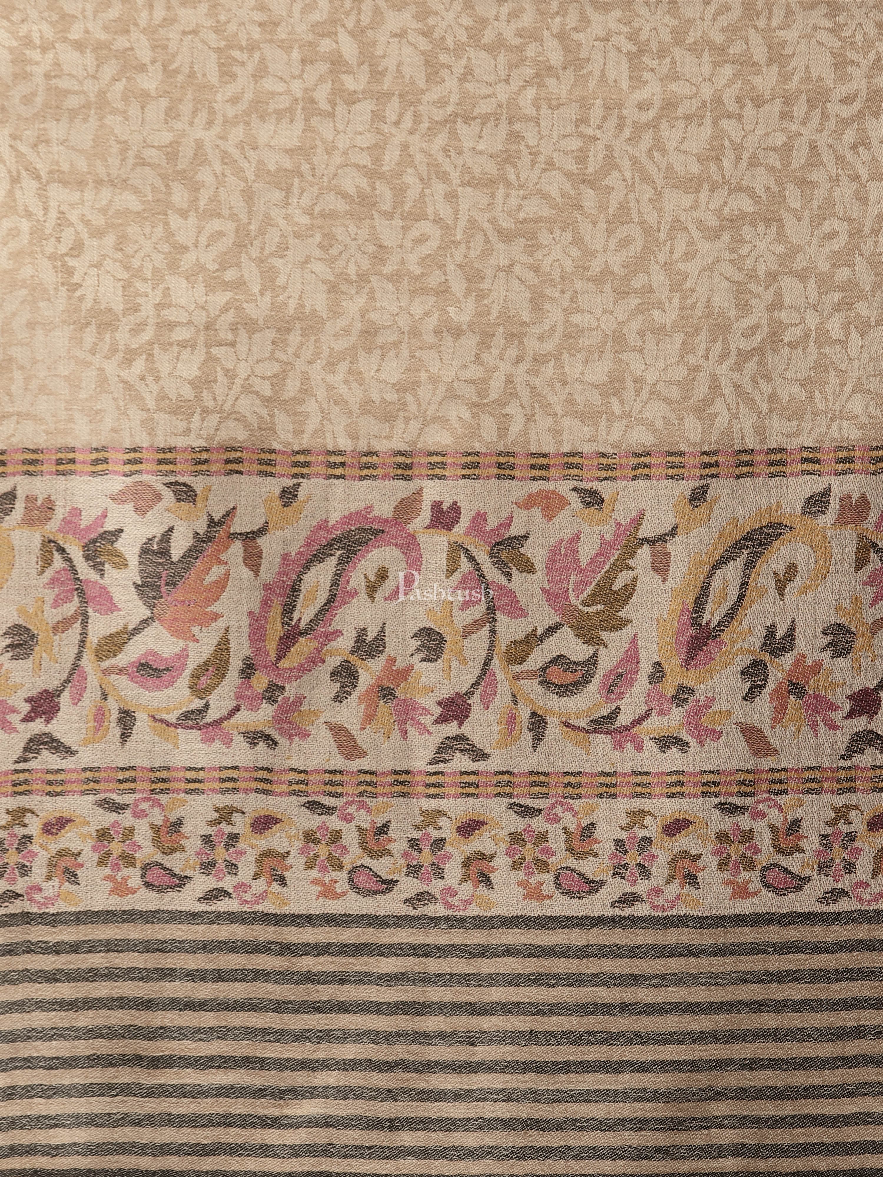 Pashtush Womens Fine Wool Shawl, With Ethnic Palla Weave - Image 2