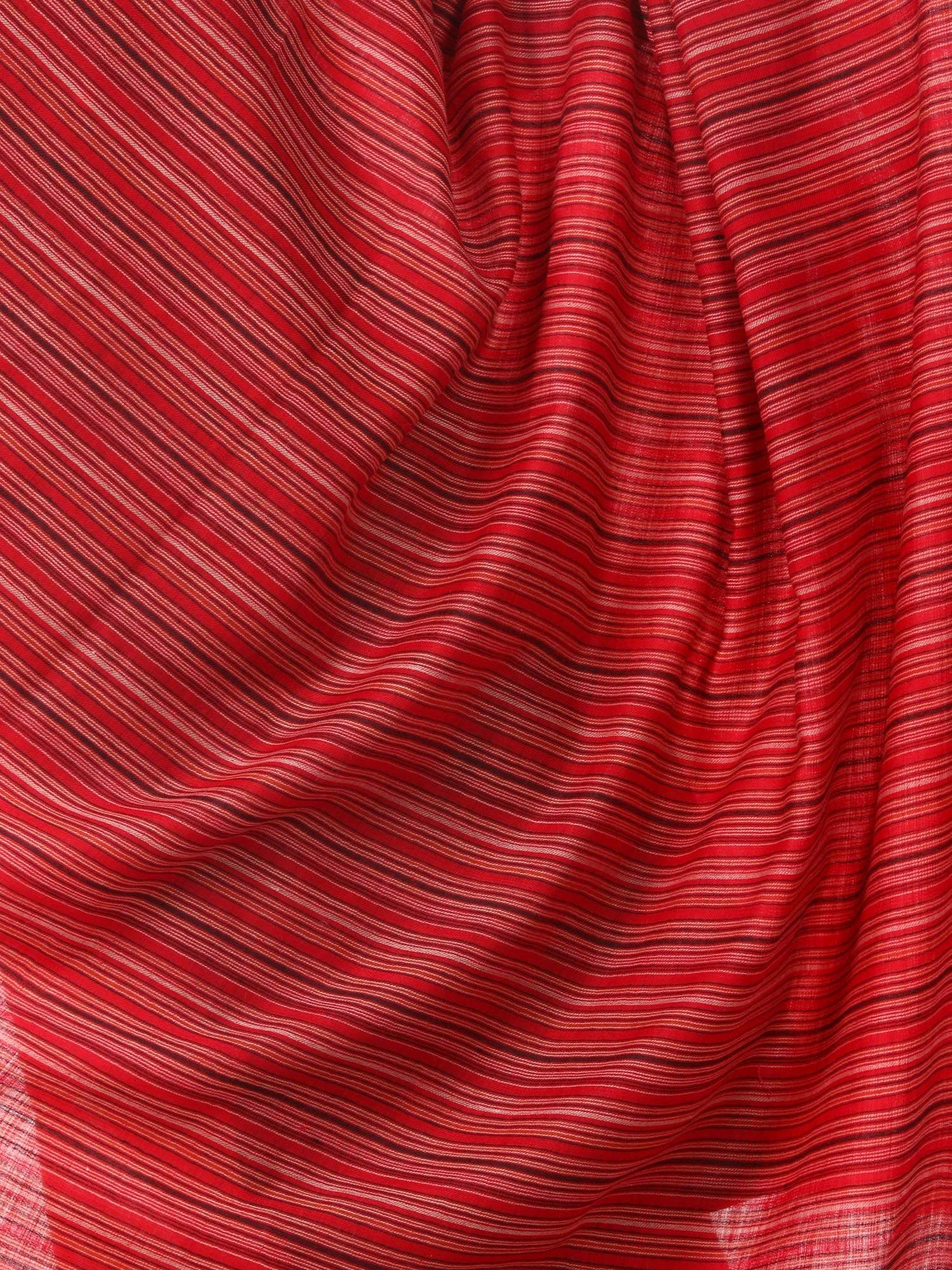 Pashtush Women'S Shawl, Fine Wool, Striped Design, Faux Pashmina, Soft And Warm, Maroon - Image 4