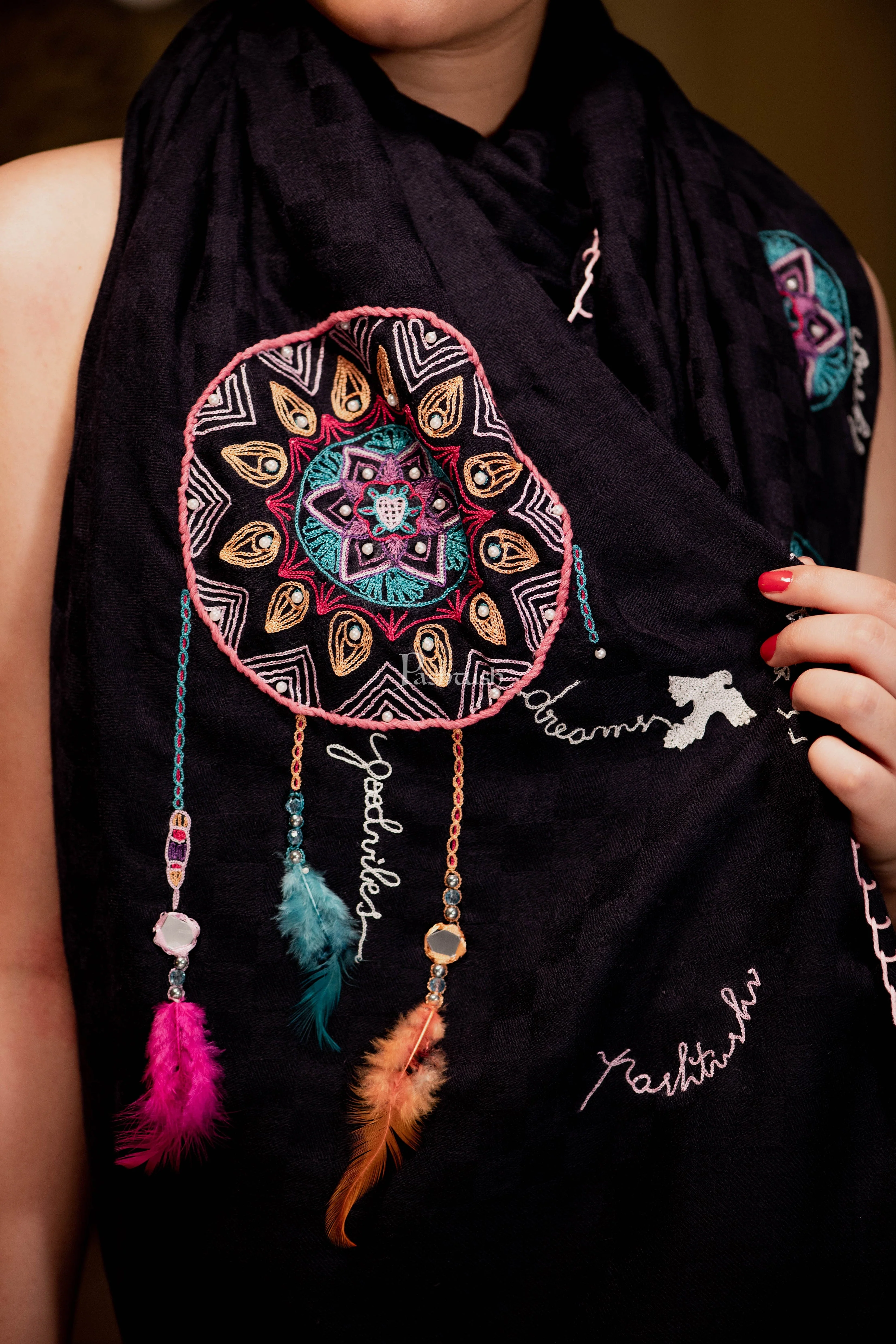 Pashtush Womens Handmade Dream Catcher Aesthetic Scarf ( Alchemy Collection ) - Image 2