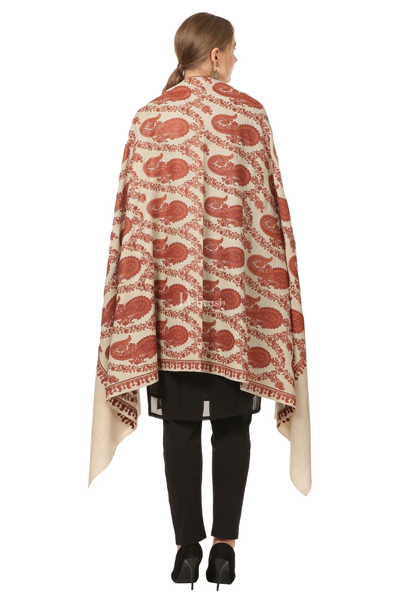 Pashtush Women'S Heavy Embroidery Jaal Shawl (  Colour) - Image 5