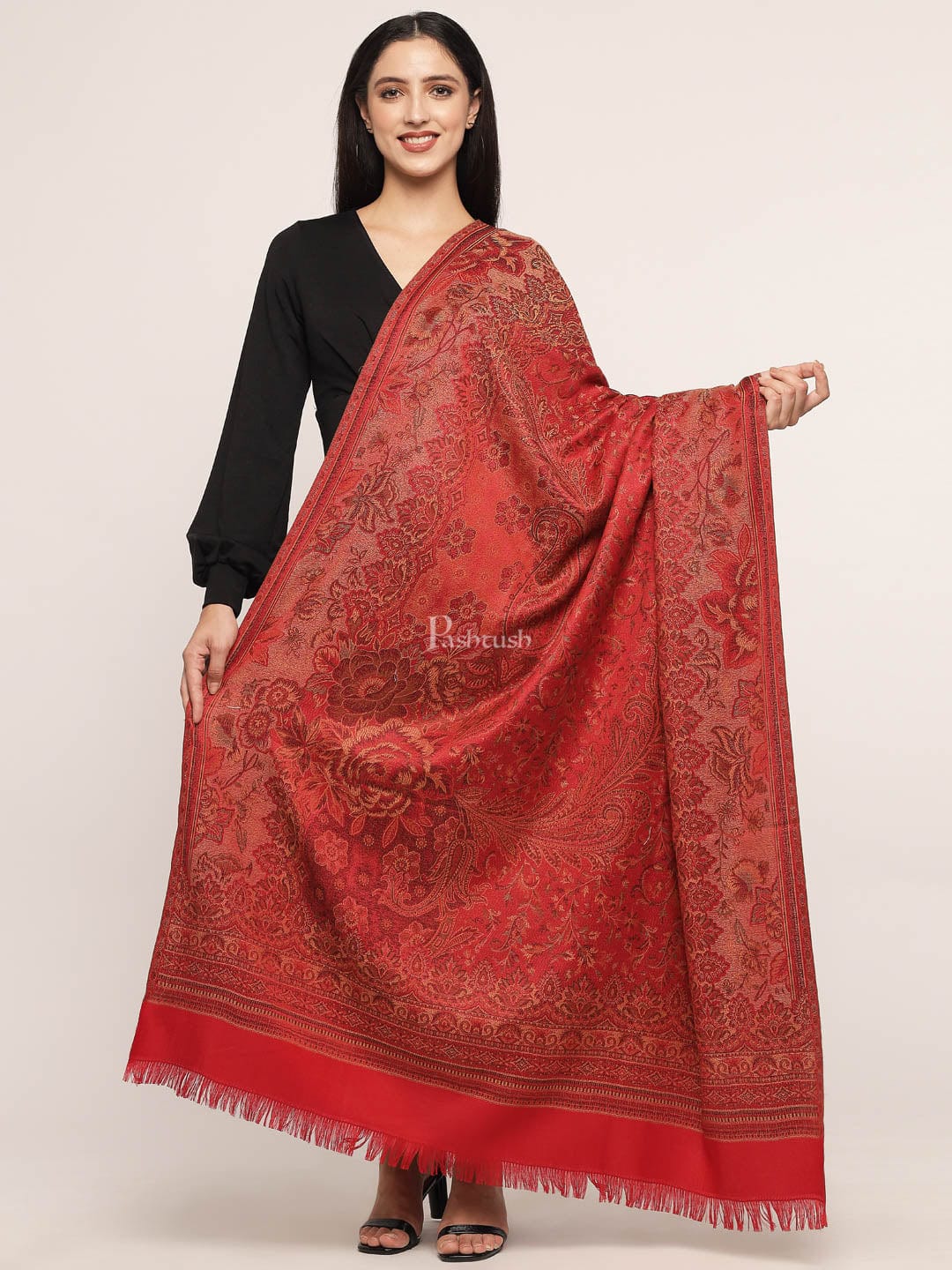Pashtush Women'S Jamawar Shawl - Image 2