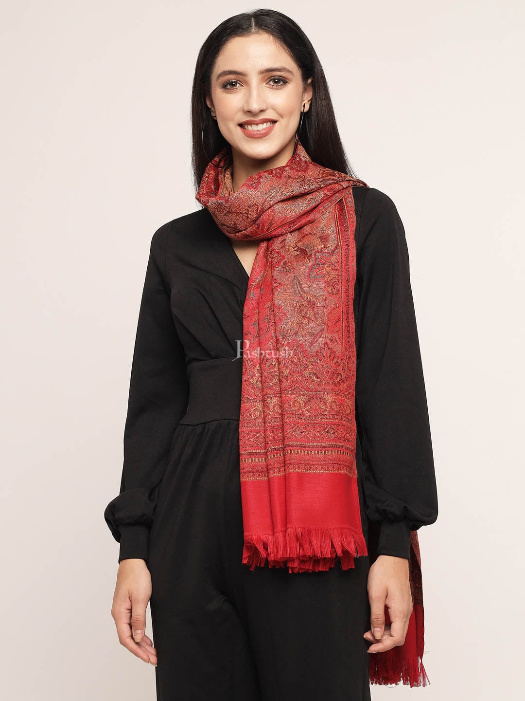Pashtush Women'S Jamawar Shawl - Image 4