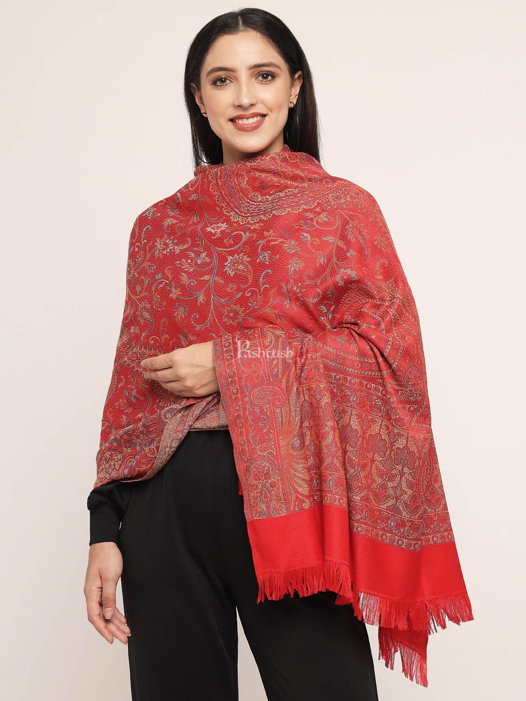Pashtush Women's Jamawar Shawl - Image 4