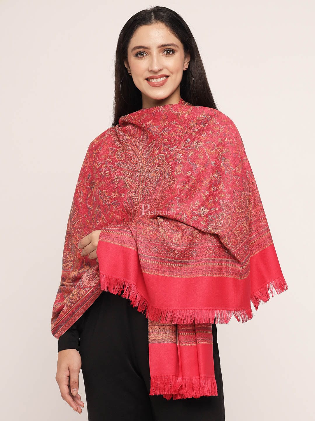 Pashtush Women's Jamawar Shawl - Image 4