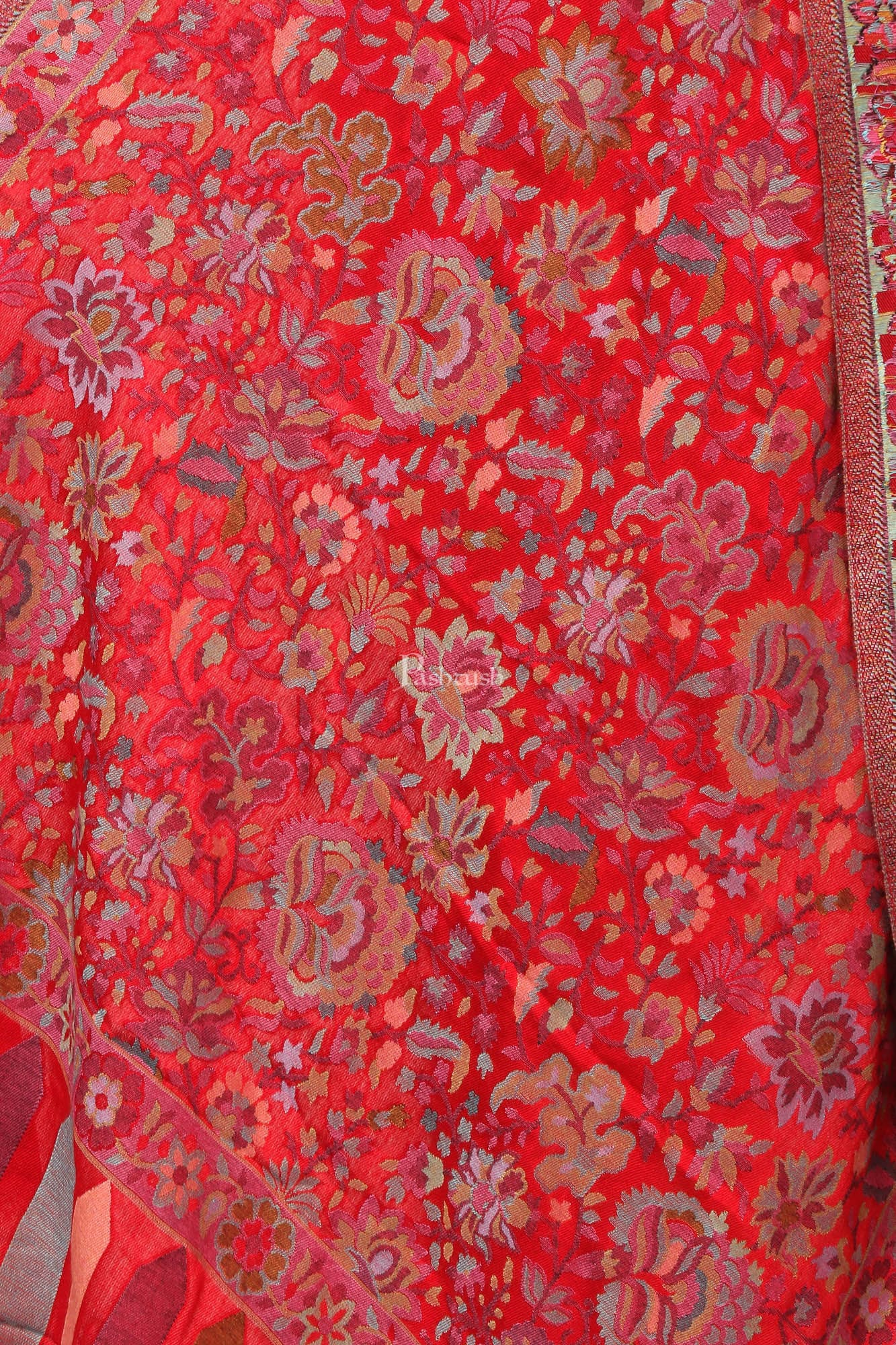 Pashtush Women'S Ethnic Design, Soft Bamboo Scarf, Casual Shawls, Stoles, Wraps (Soft Bamboo) Black (Maroon) - Image 2