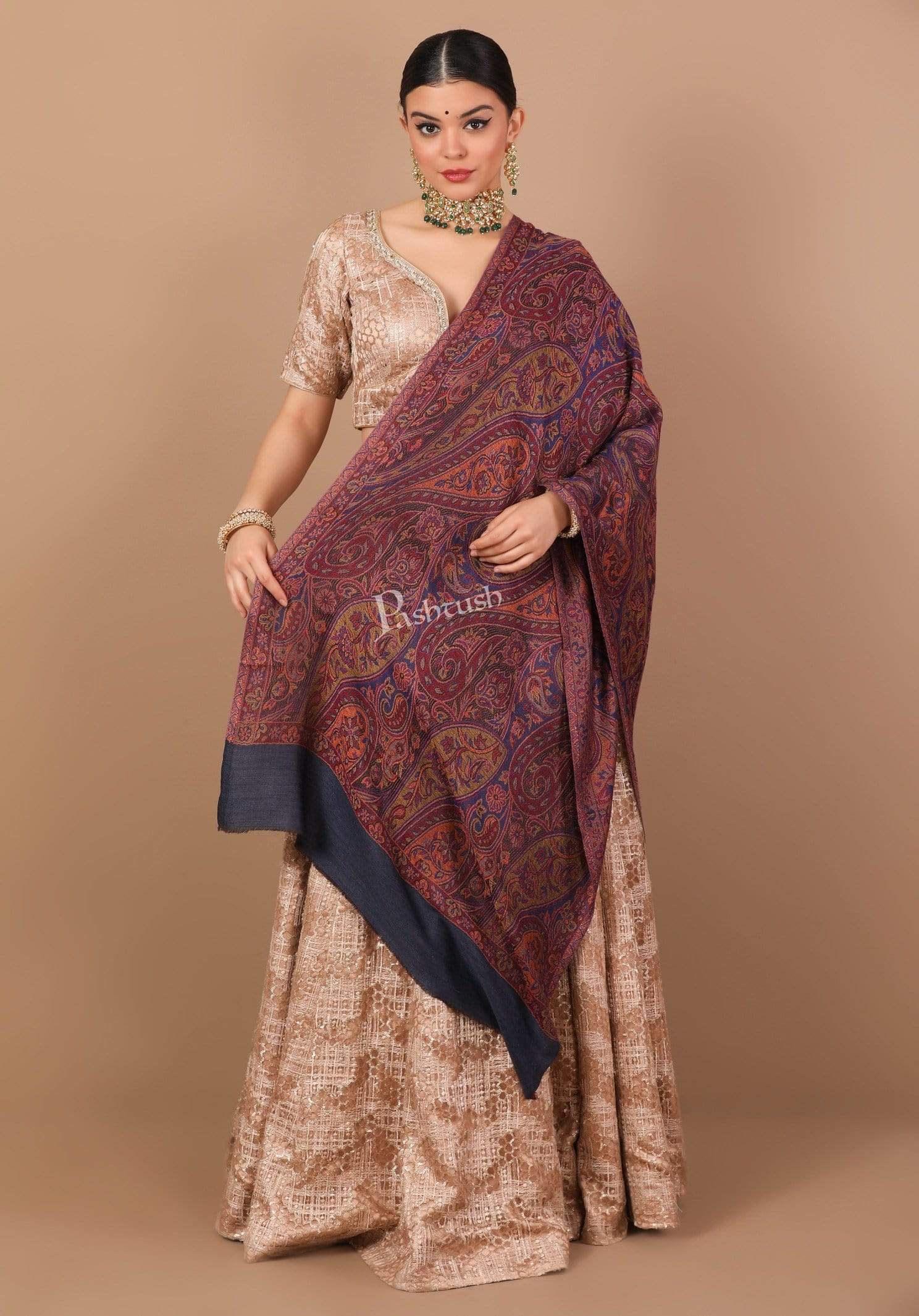 Pashtush Women'S Ethnic Design, Soft Bamboo Scarf, Casual Stoles - Multicolored