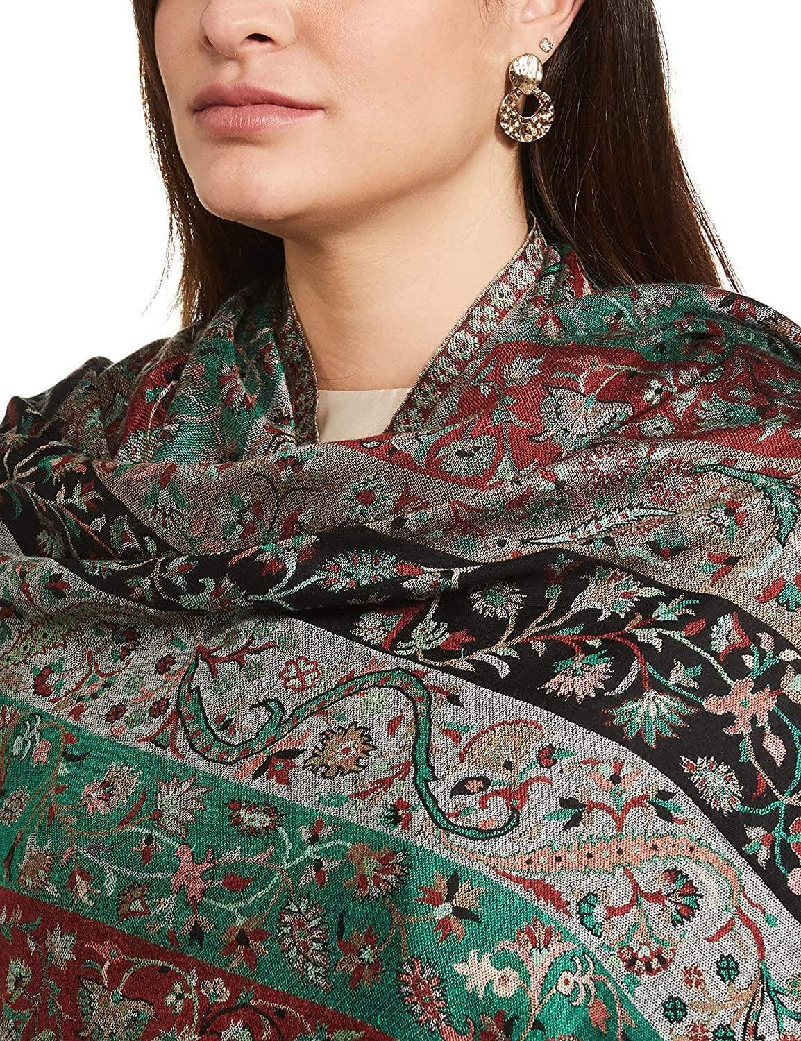 Pashtush Women'S Ethnic Design, Soft Bamboo Scarf, Casual Stoles, Wraps - Image 7