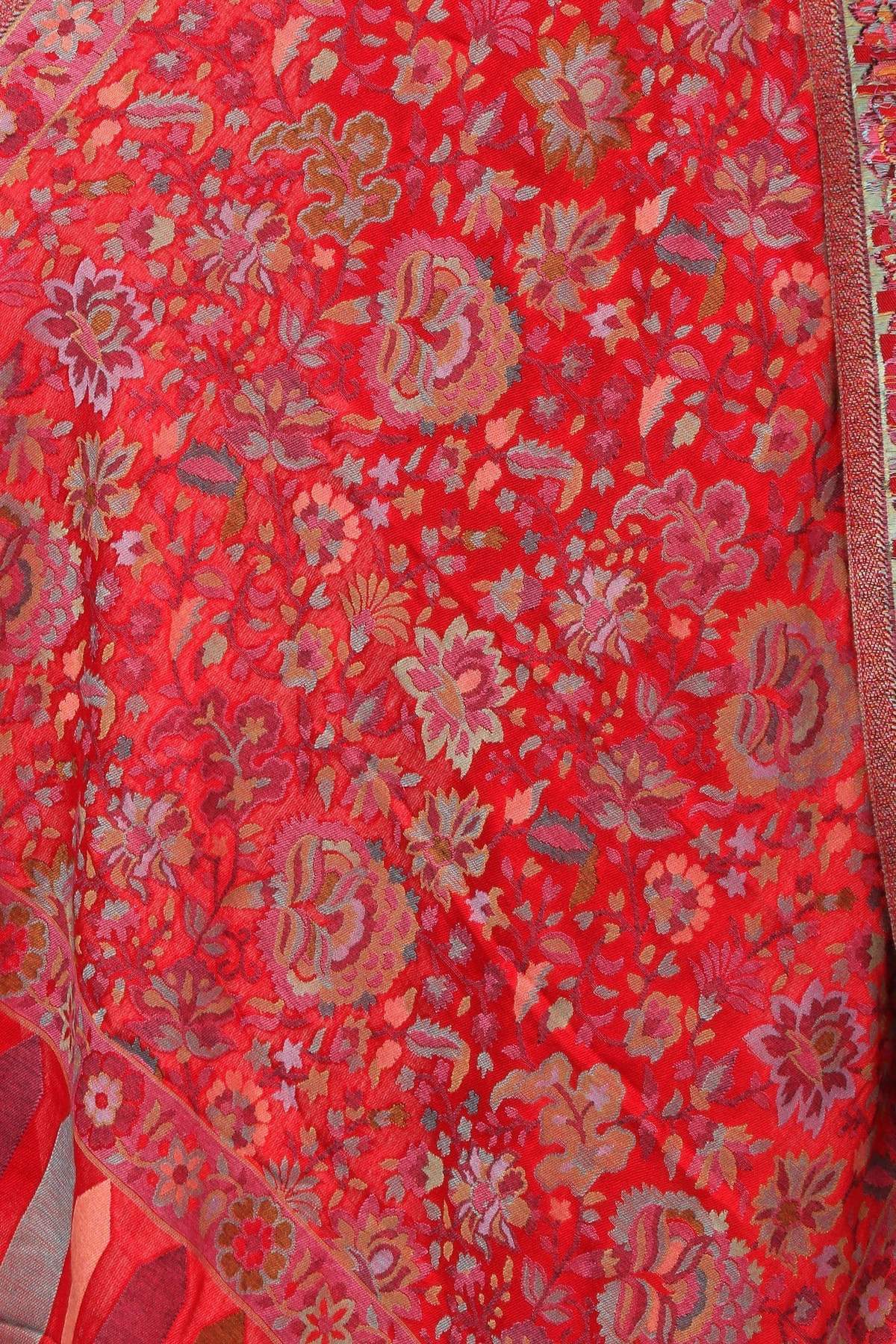 Pashtush Women'S Ethnic Design, Soft Bamboo Scarf, Casual Stoles, Wraps (Soft Bamboo) Red - Image 2