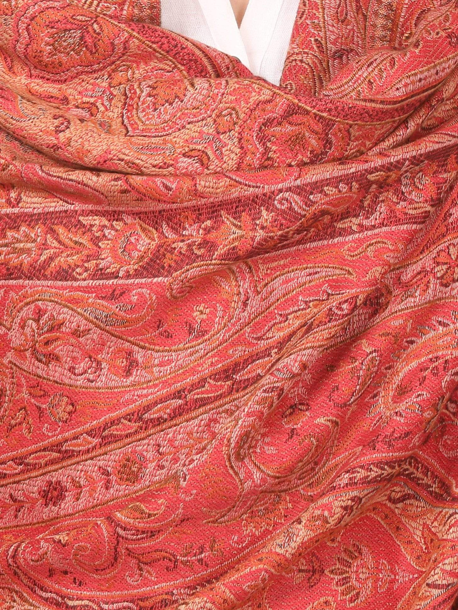 Pashtush Women'S Shawl, Faux Pashmina Design, Pink - Image 3
