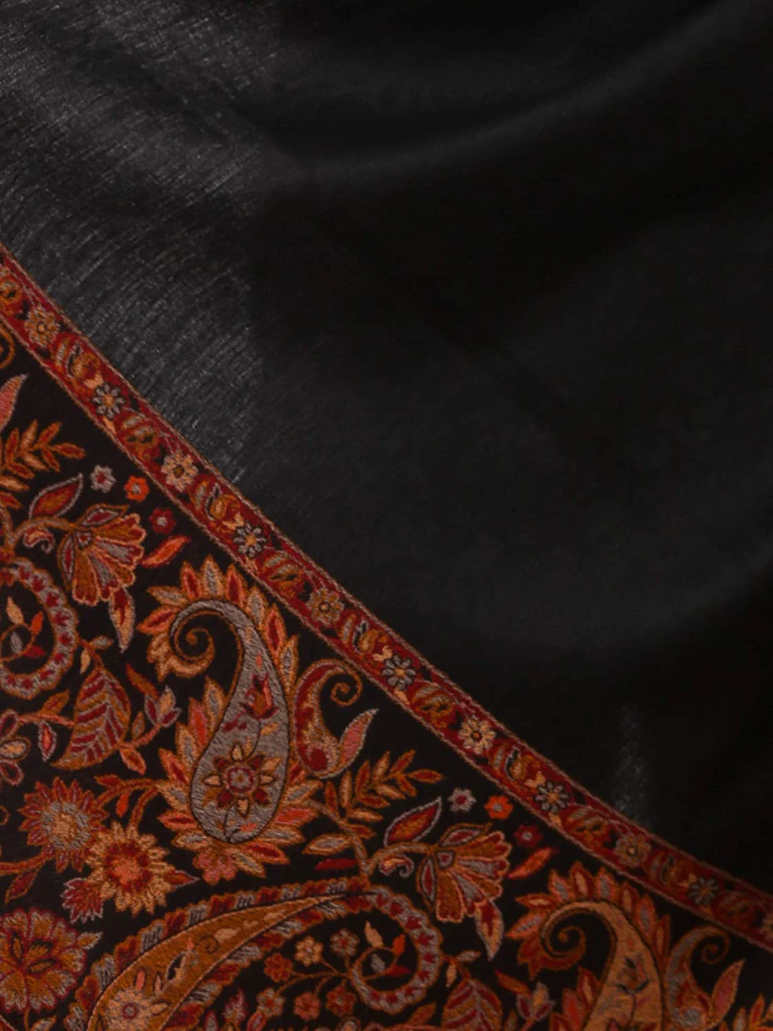 Pashtush Women'S Shawl, Jacquard Palla, Faux Pashmina Design (Black) - Image 4