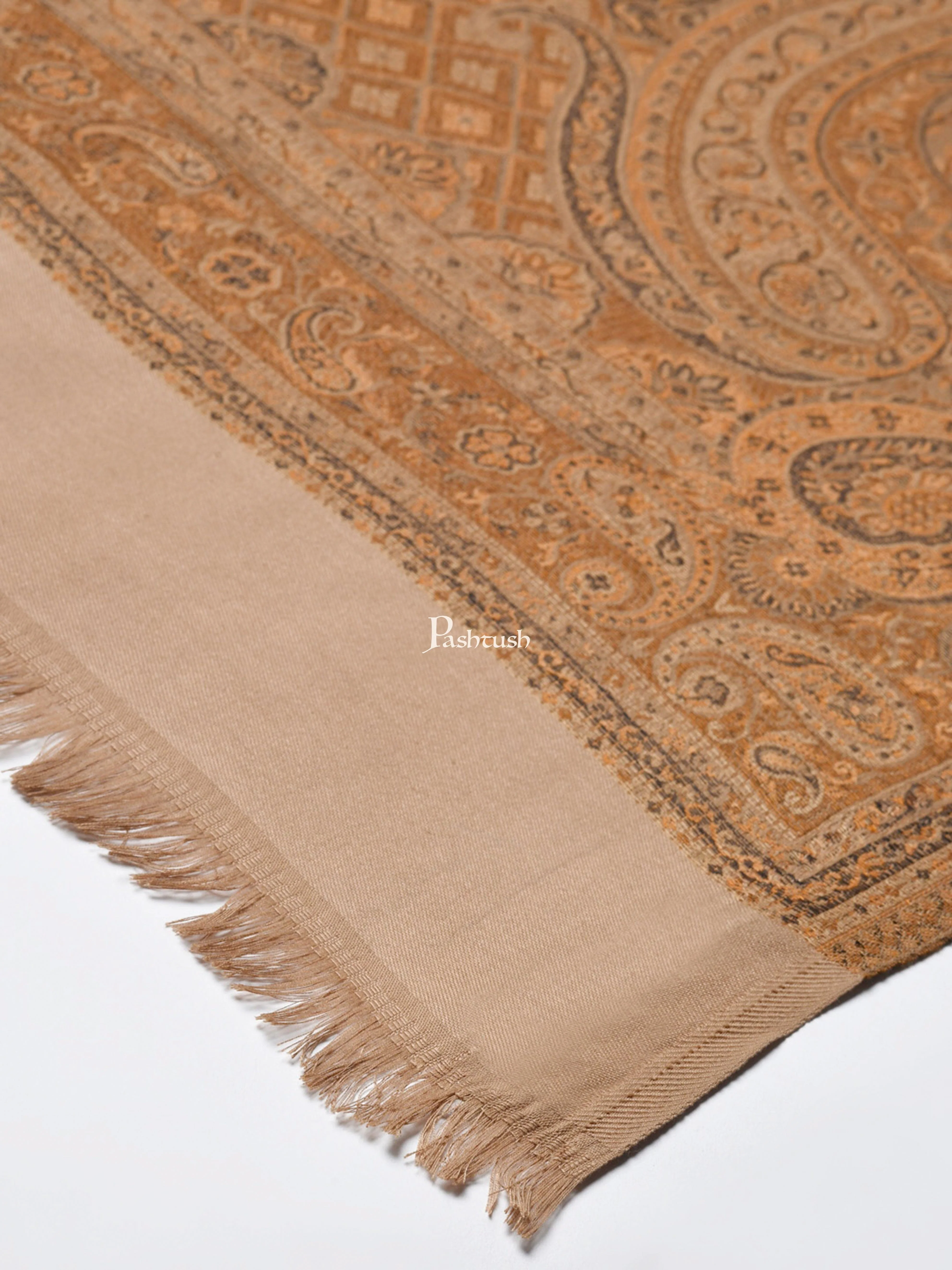 Pashtush Women'S Shawl, Warm And Soft, Faux Pashmina Design, Taupe - Image 7
