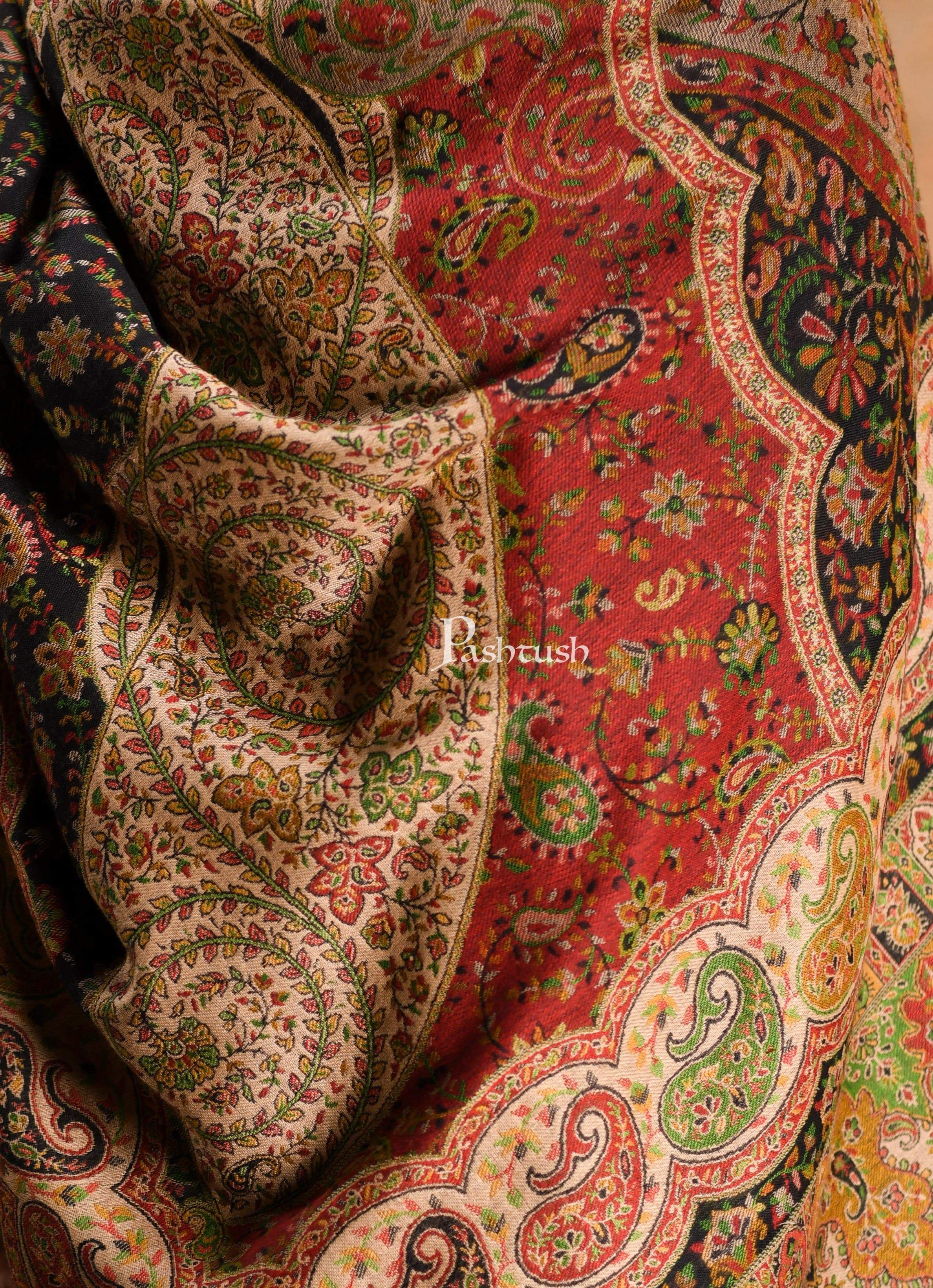 Pashtush Mens Paisley Weave Ethnic Stole, Soft And Warm - Image 2
