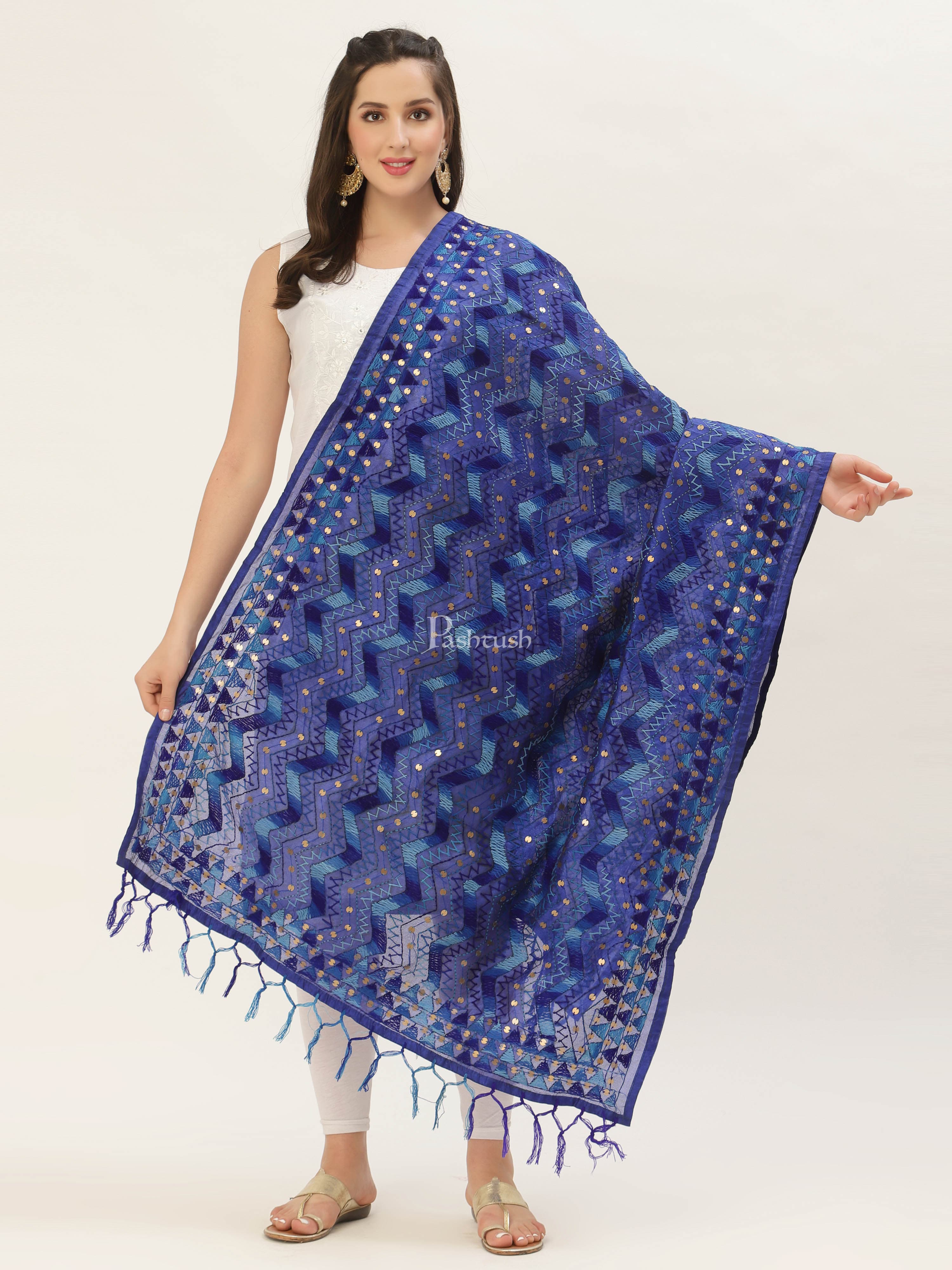 Pashtush Womens Phulkari Dupatta