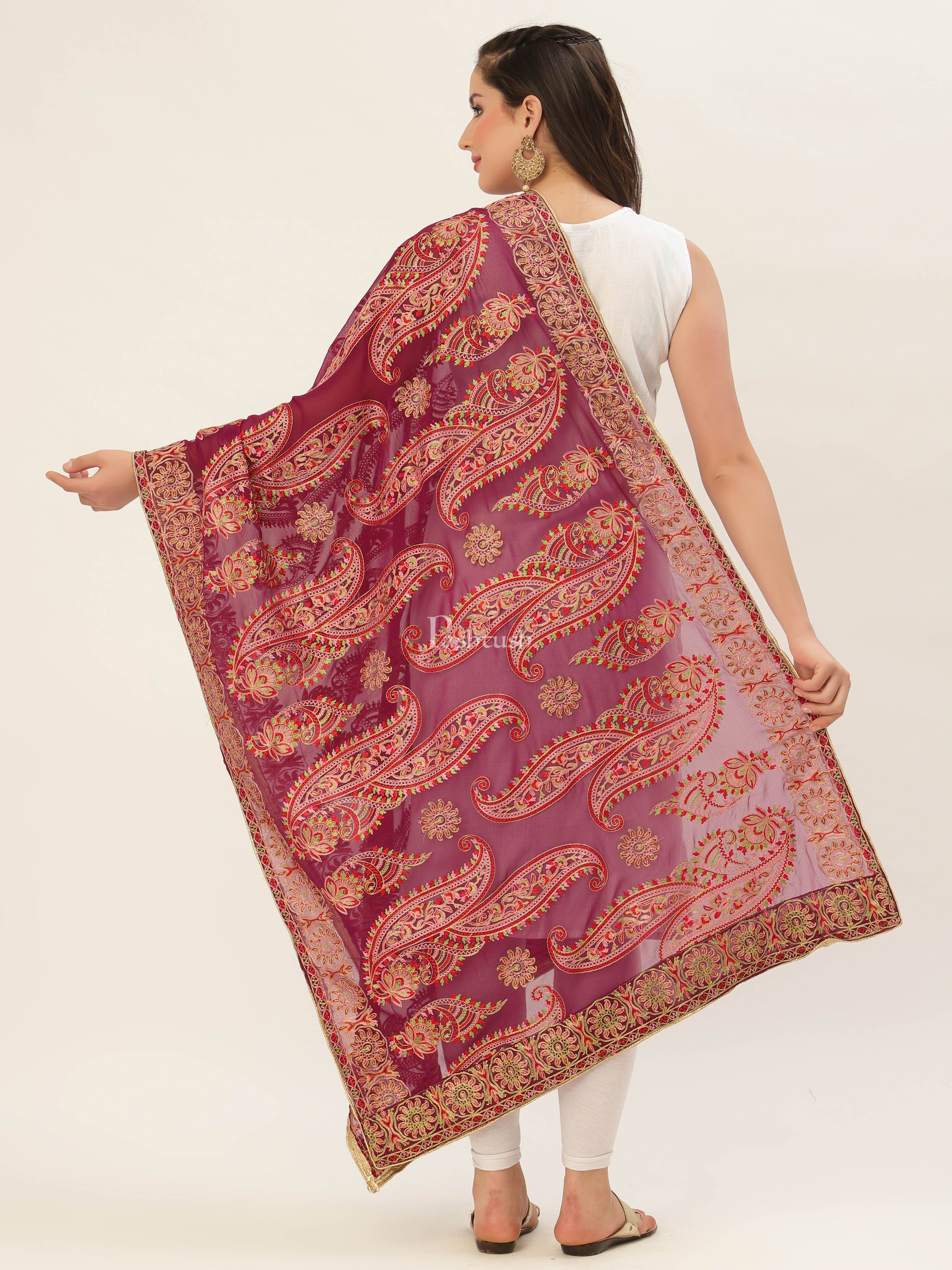 Pashtush Womens Phulkari Dupatta - Image 4